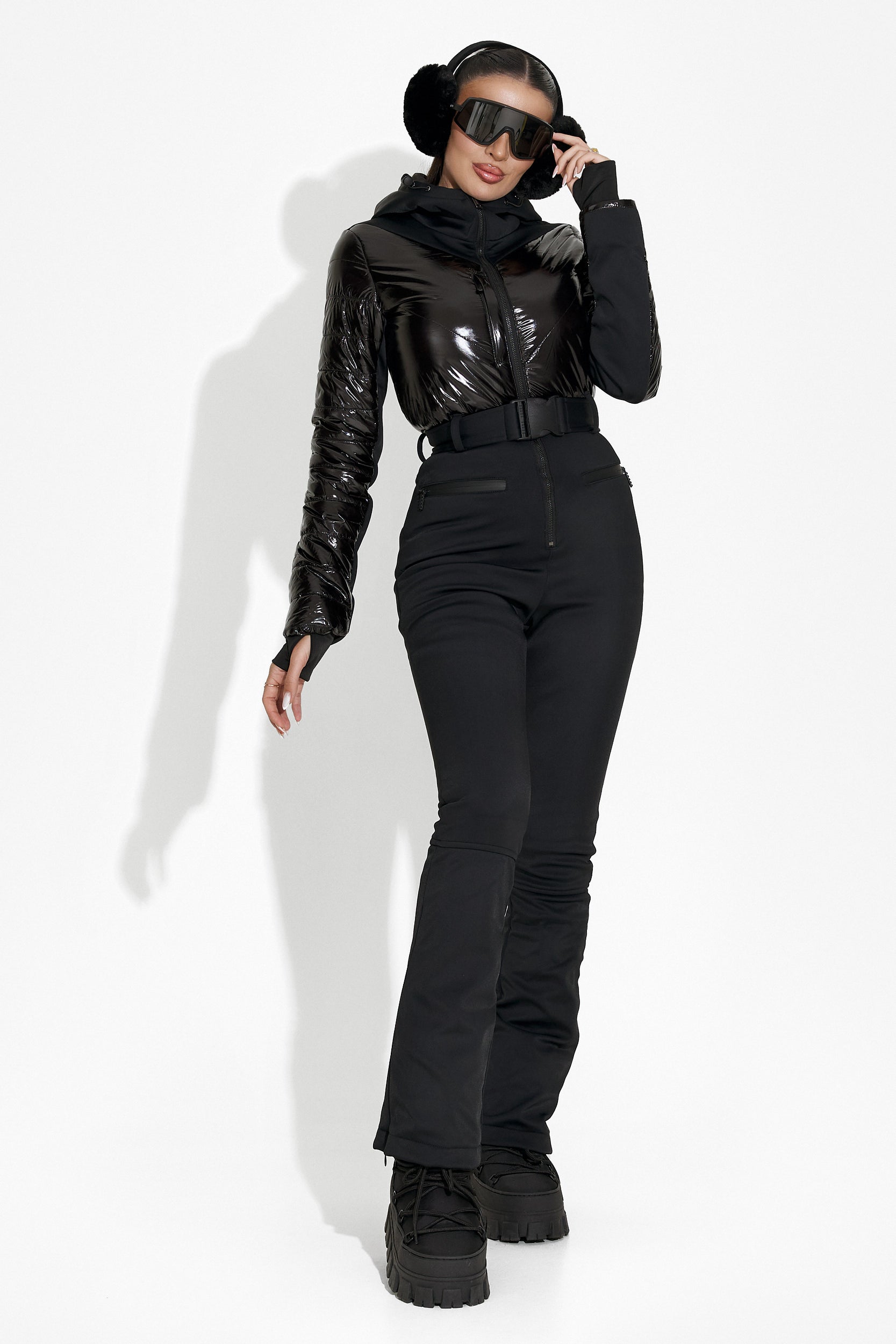 Livana Bogas Black Casual Ski Jumpsuit