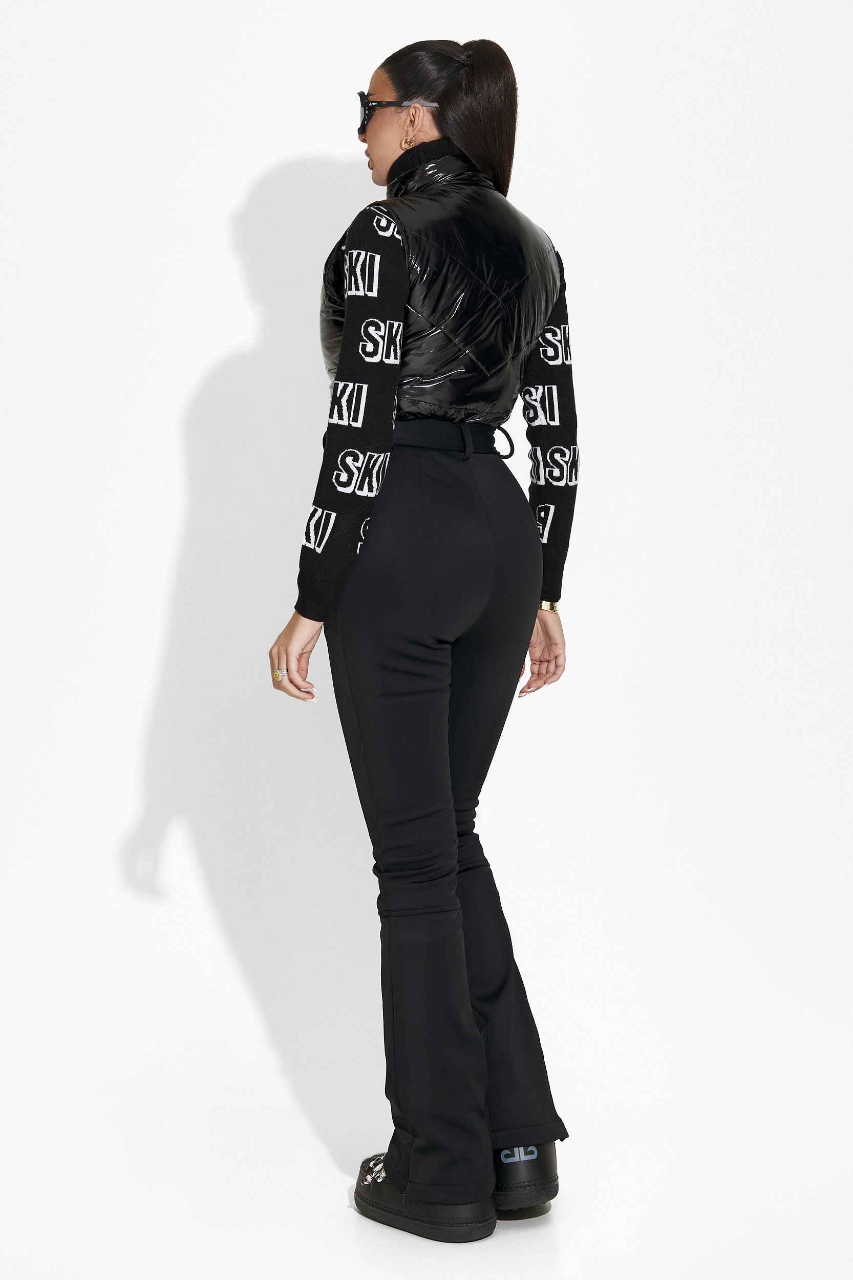 Palmyra Bogas Black Casual Ski Jumpsuit