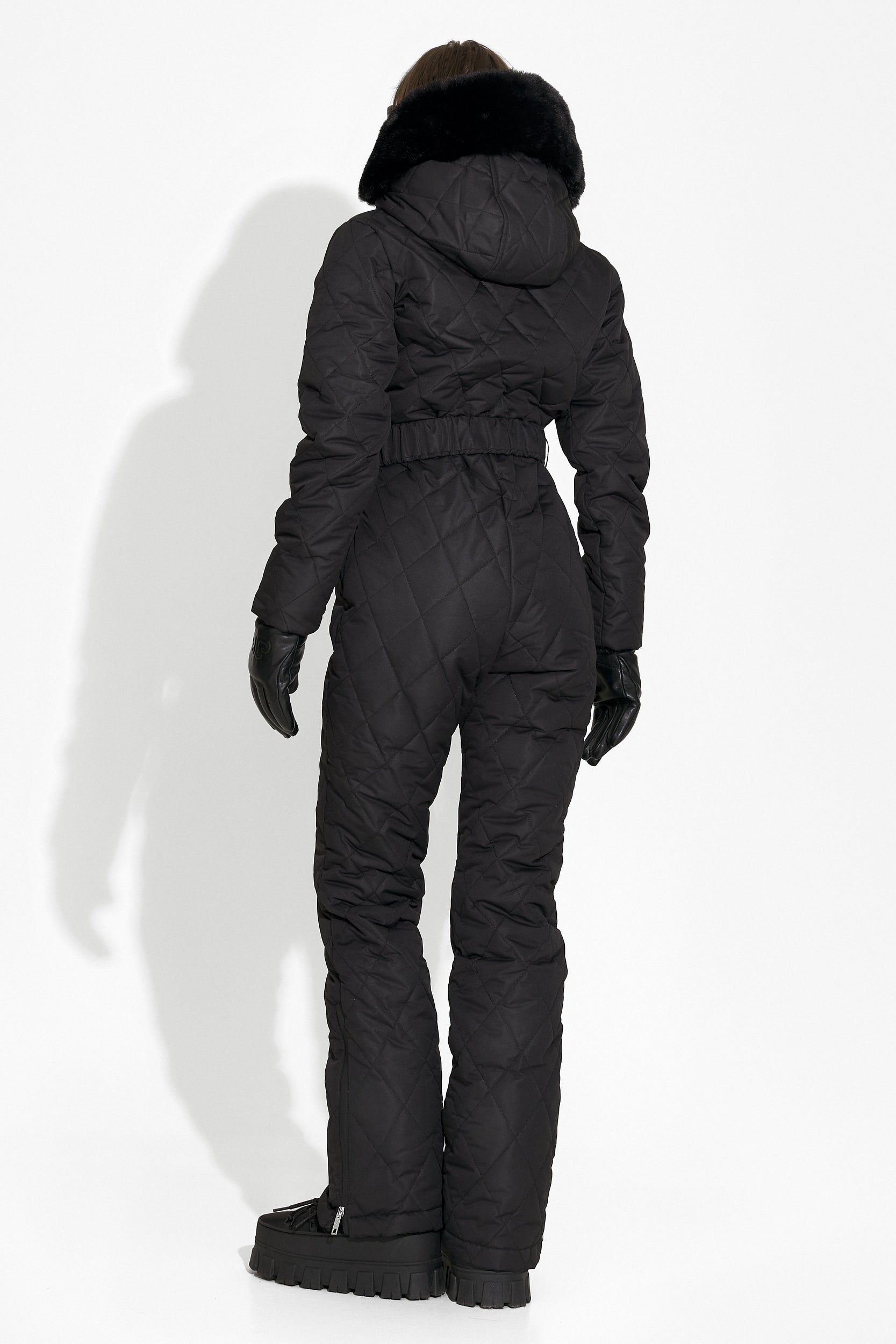 Valene Bogas Casual Black Ski Jumpsuit
