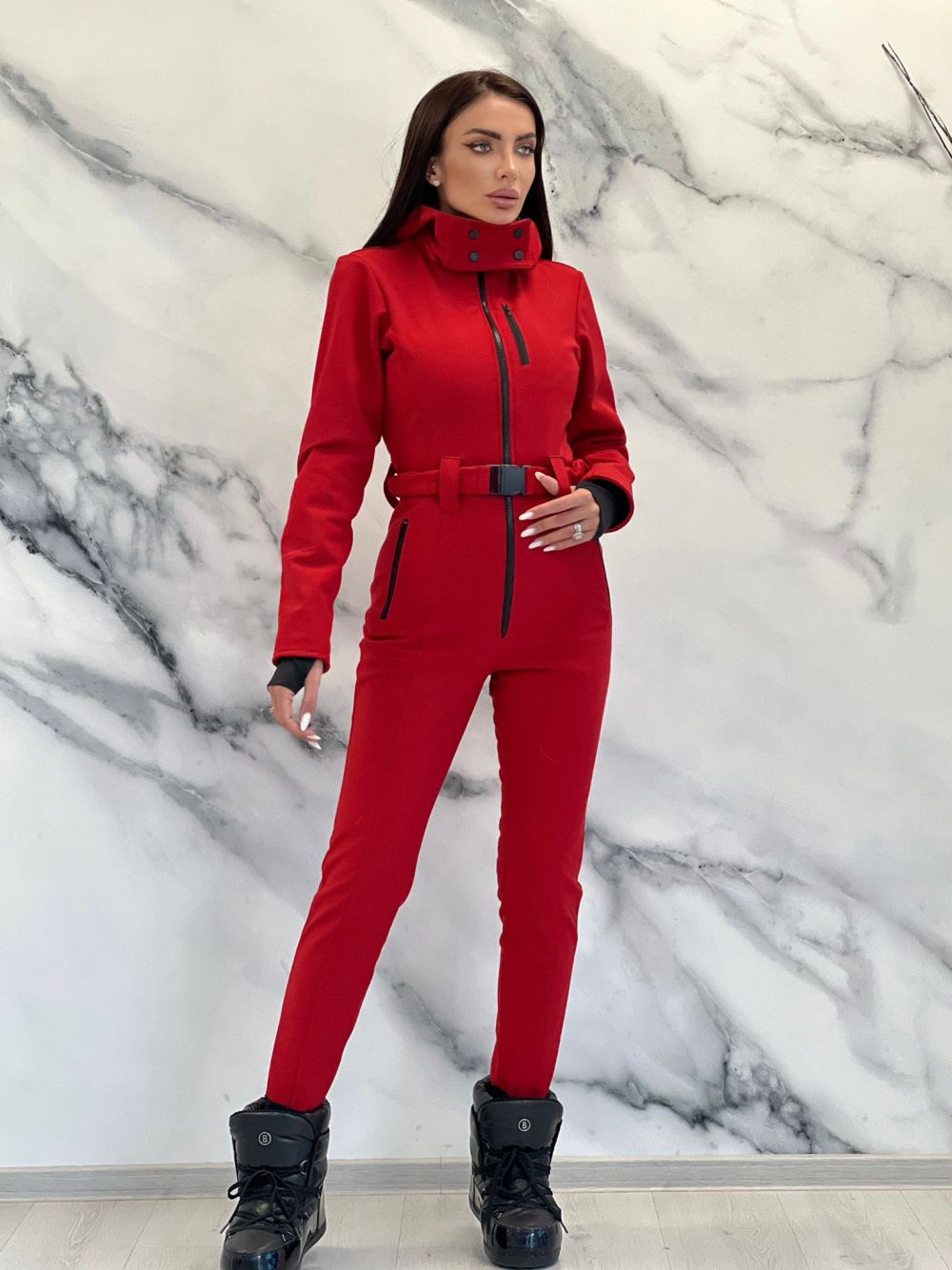 Anodys Bogas Casual Red Ski Jumpsuit