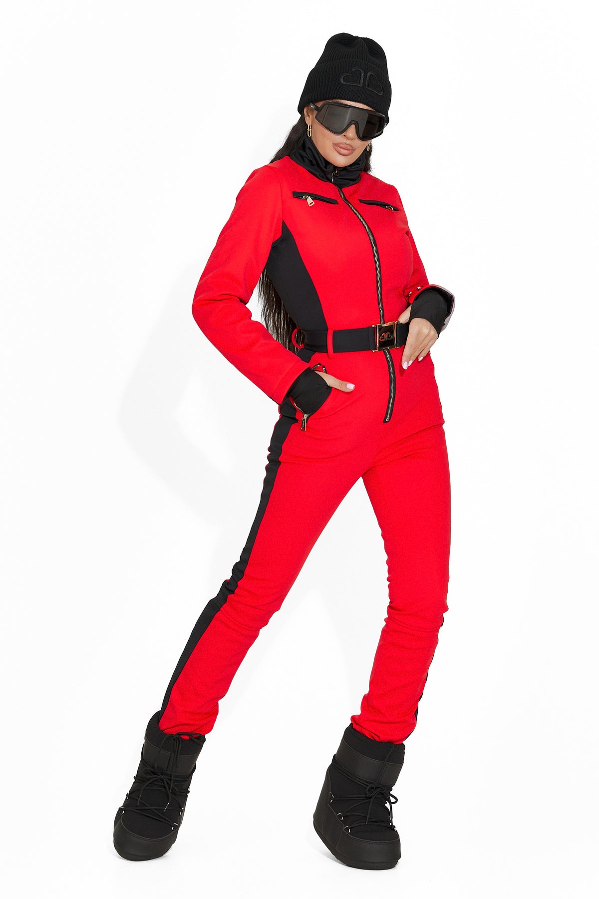 Salopeta ski casual rosie Oliviene Bogas, imaginea 12 din 14