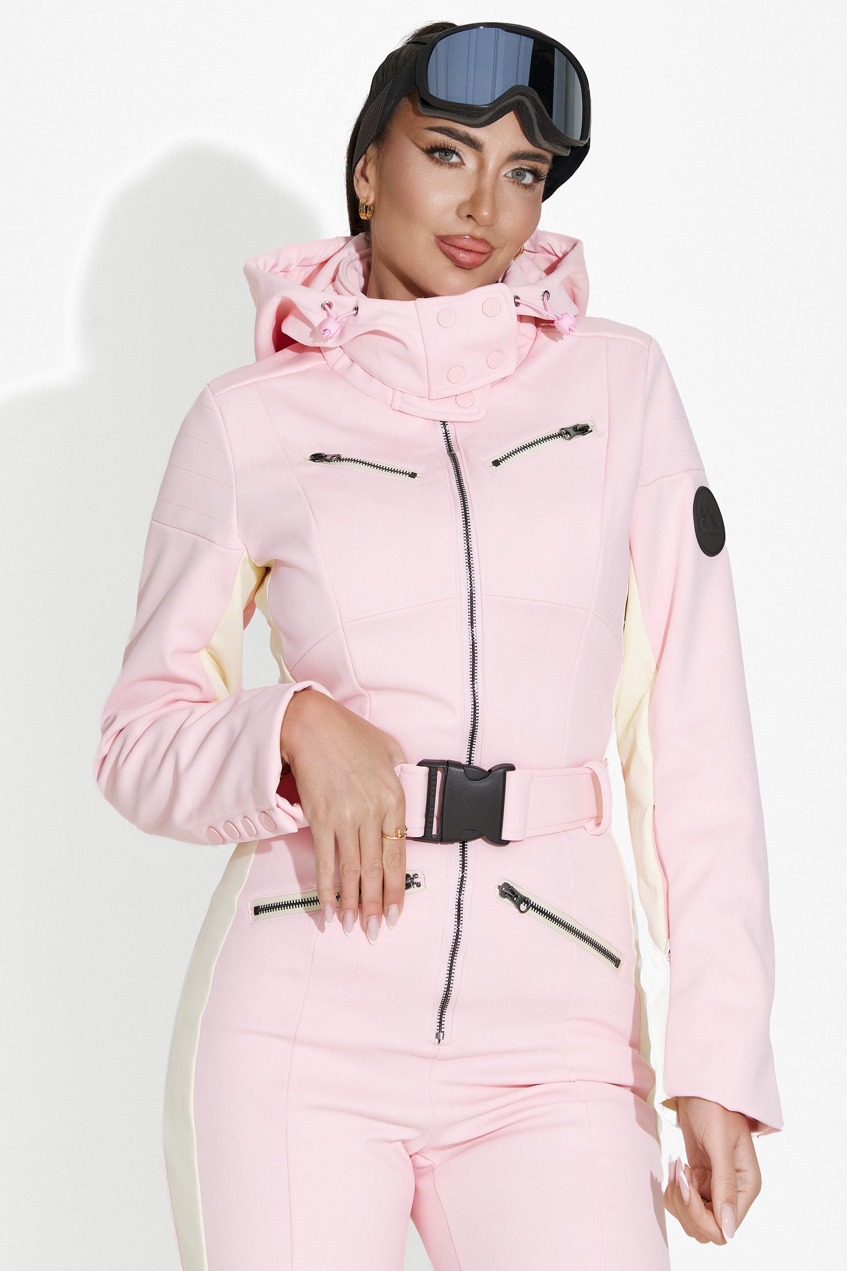 Driana Bogas Casual Pink Ski Jumpsuit