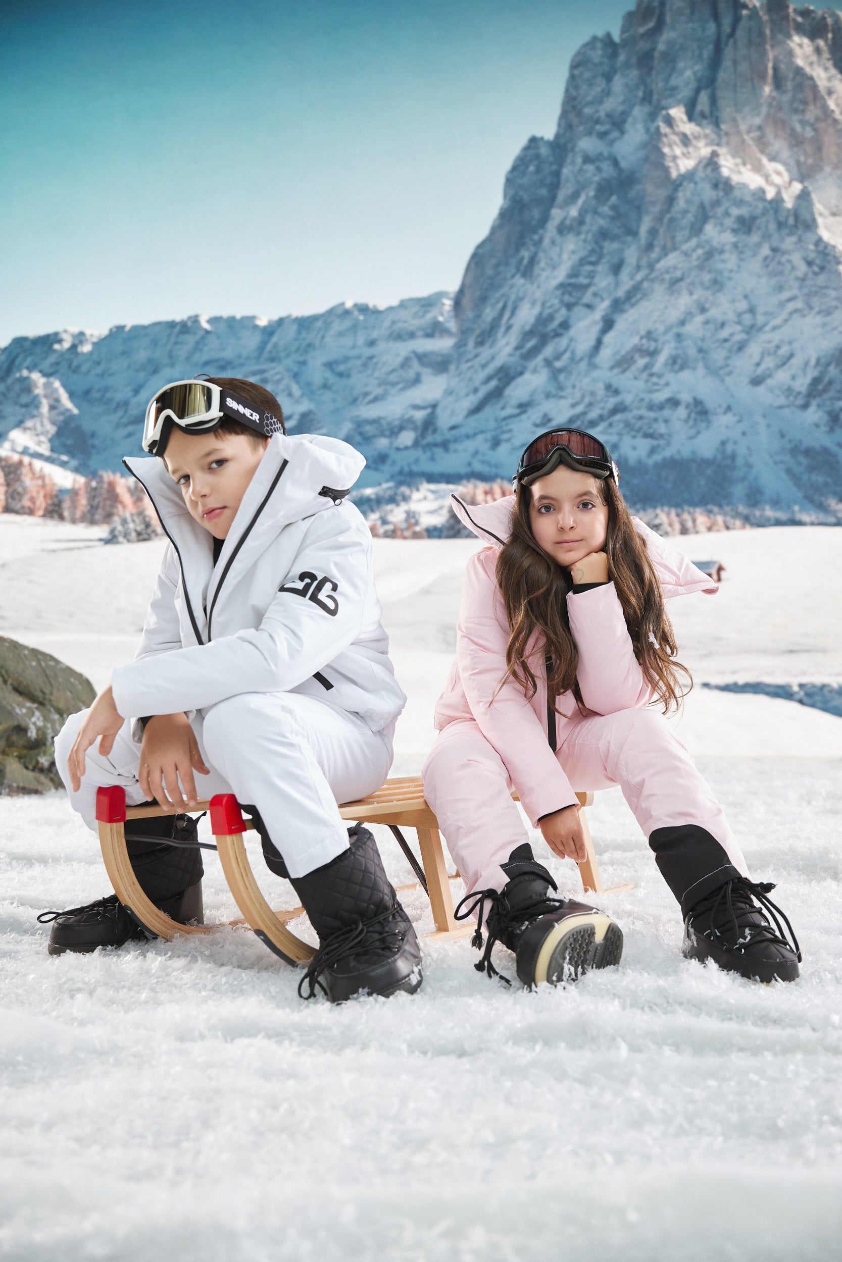 Abenia Bogas White Ski Jumpsuit for Kids