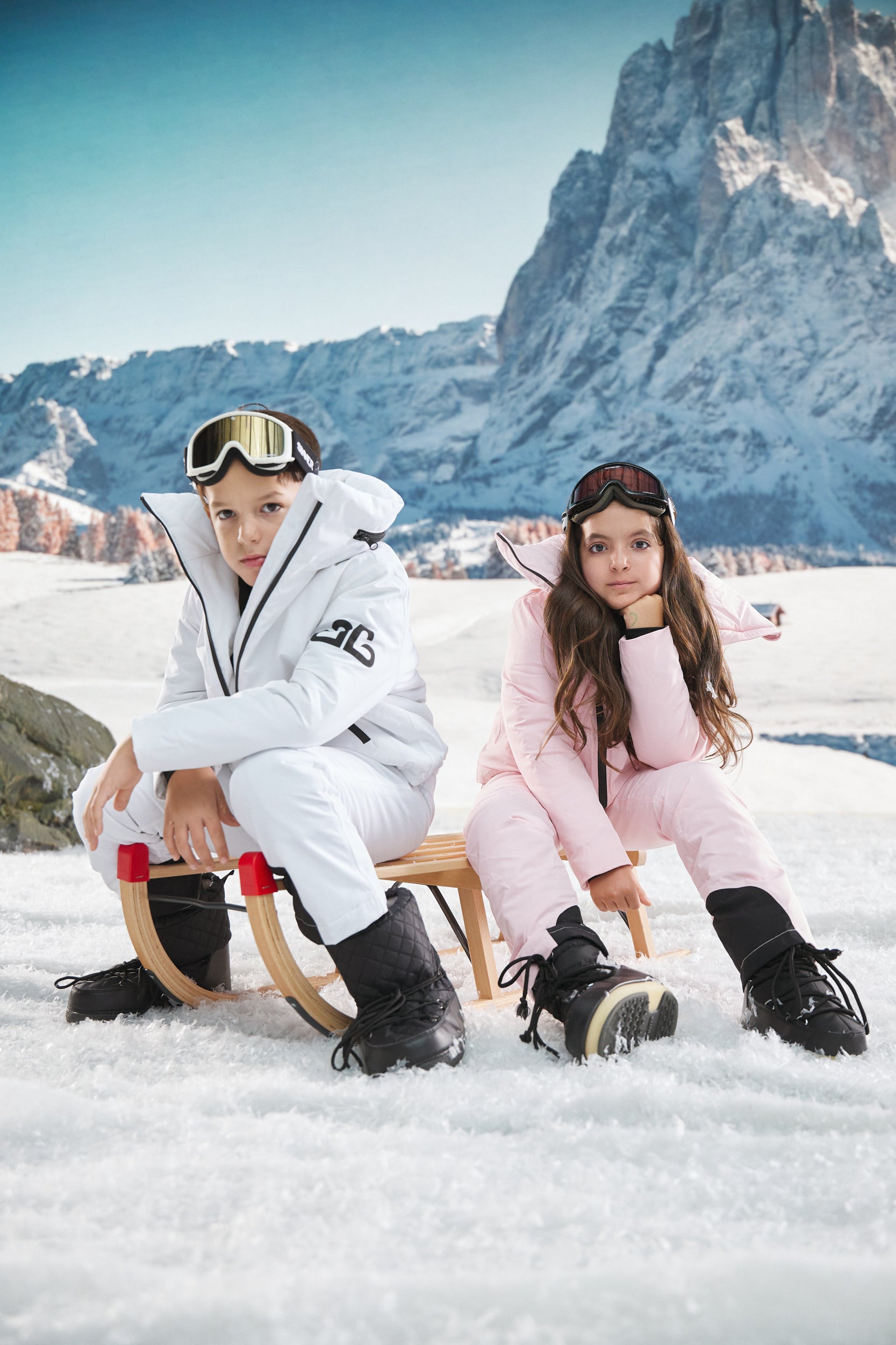 Abenia Bogas White Ski Jumpsuit for Kids