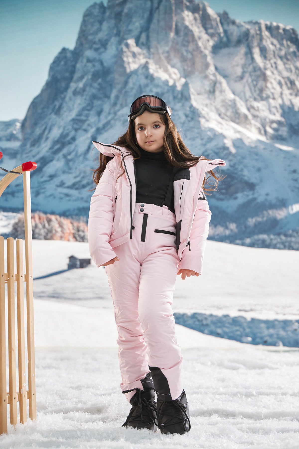 Salopeta ski copii roz Abenia Bogas, imaginea 4 din 18
