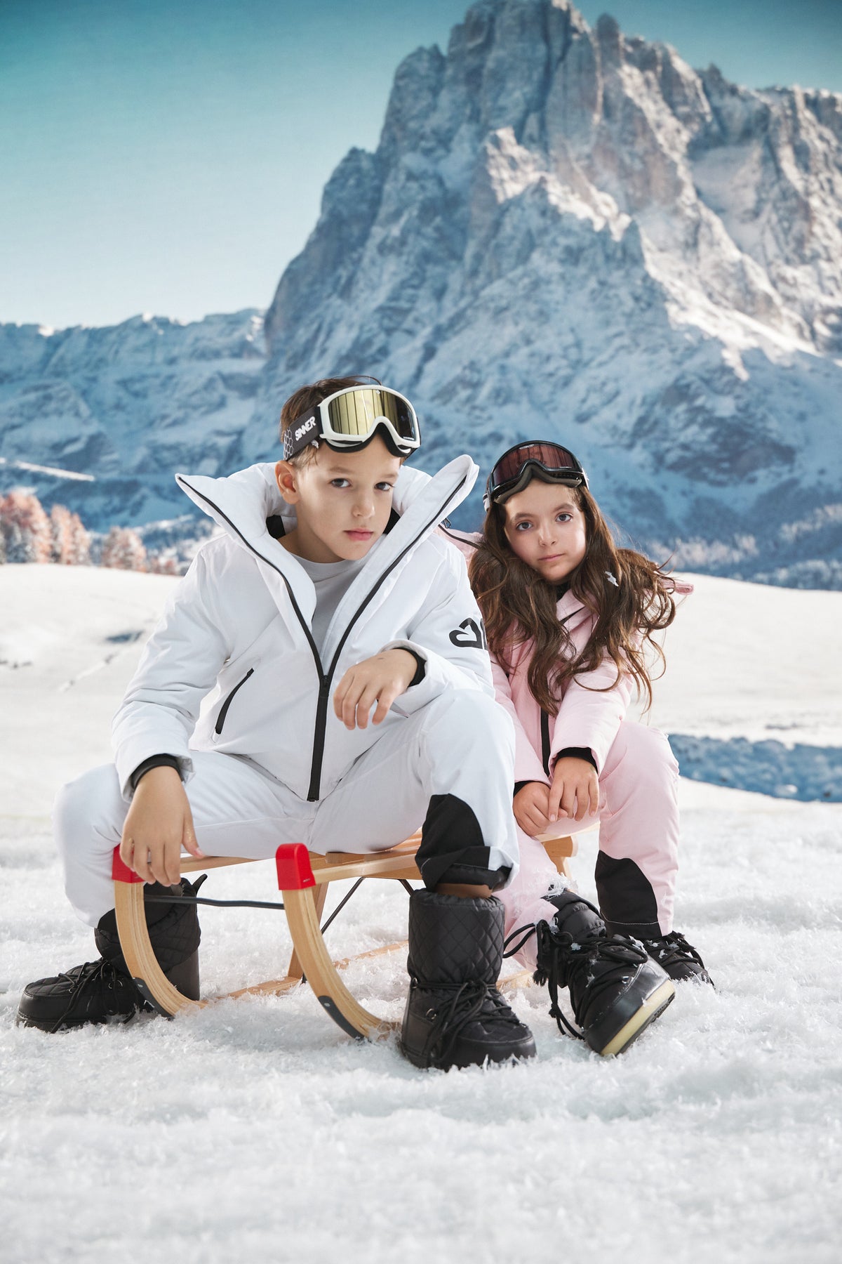 Salopeta ski copii roz Abenia Bogas, imaginea 17 din 18
