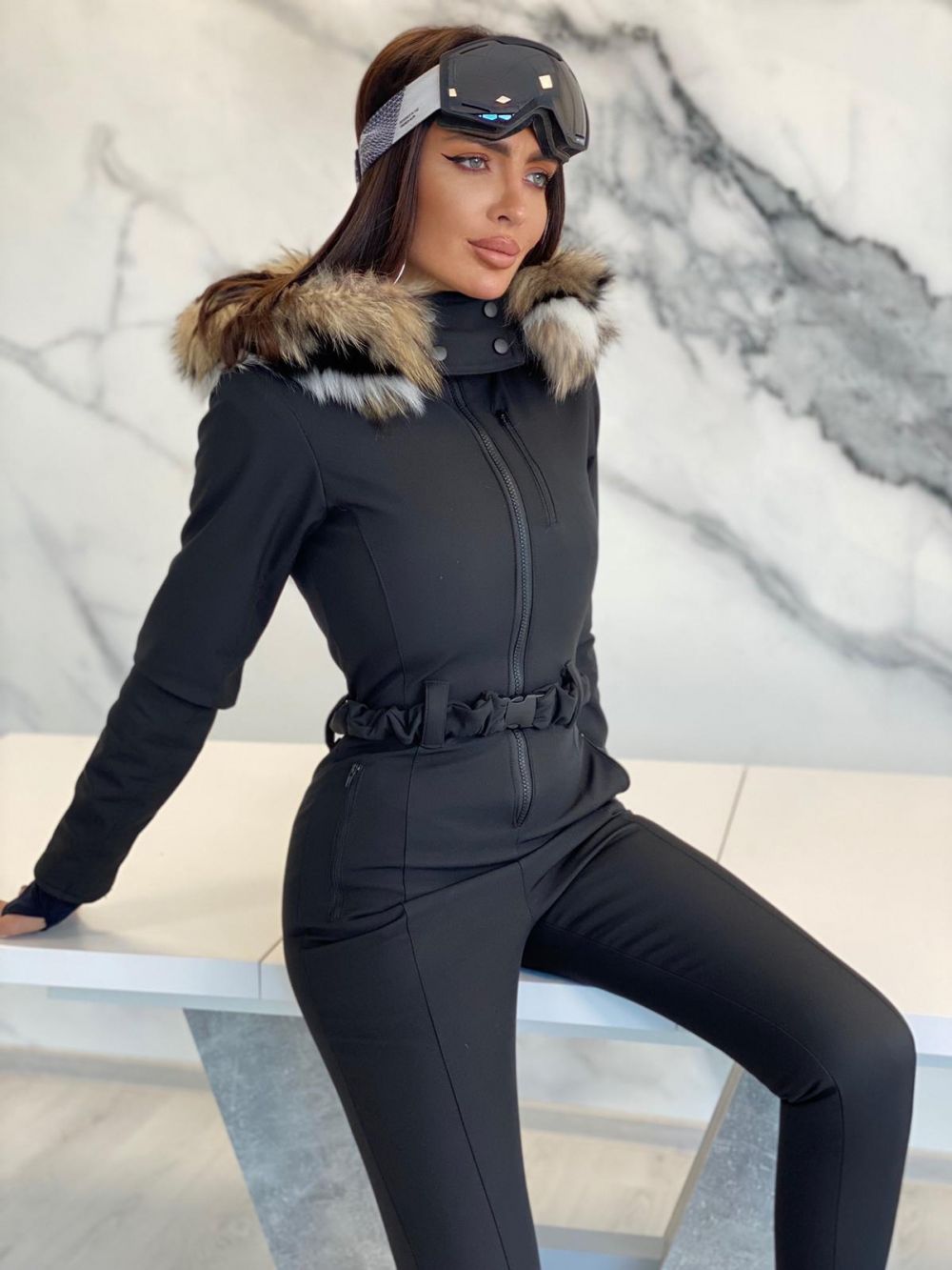 Salopeta ski casual neagra Sydona Bogas