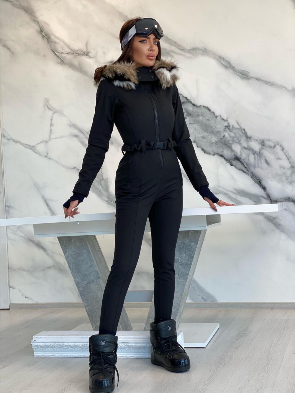 Salopeta ski casual neagra Sydona Bogas