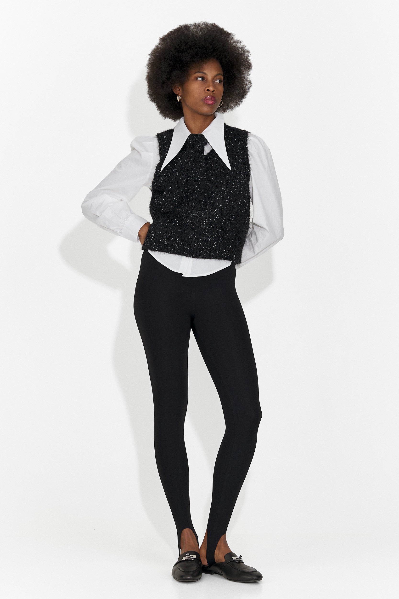 Set 3 piese camasa + vesta + cravata negru Izaura Bogas