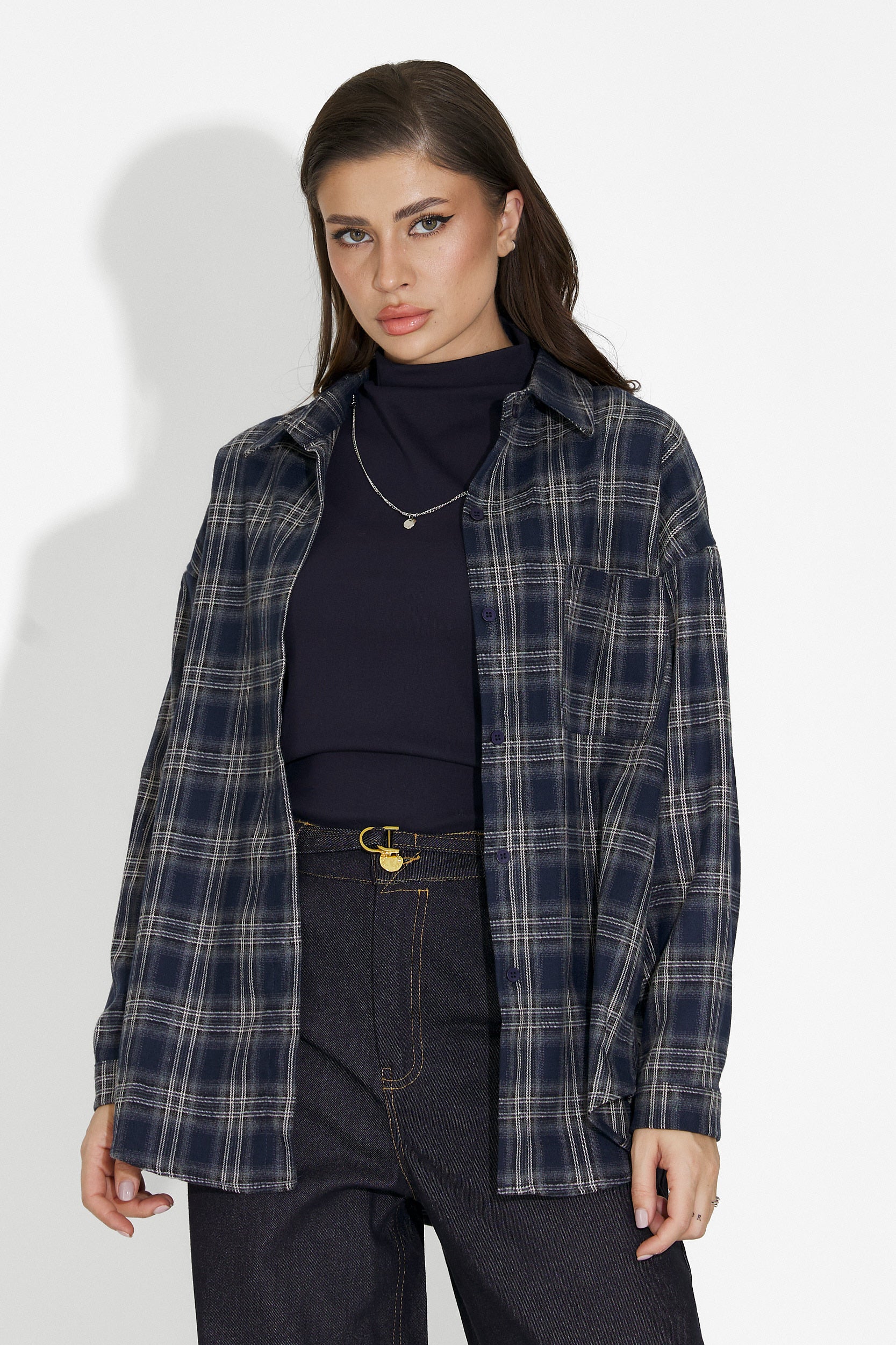 Arlete Bogas Women's Set Shirt + Navy Blue Tank Top