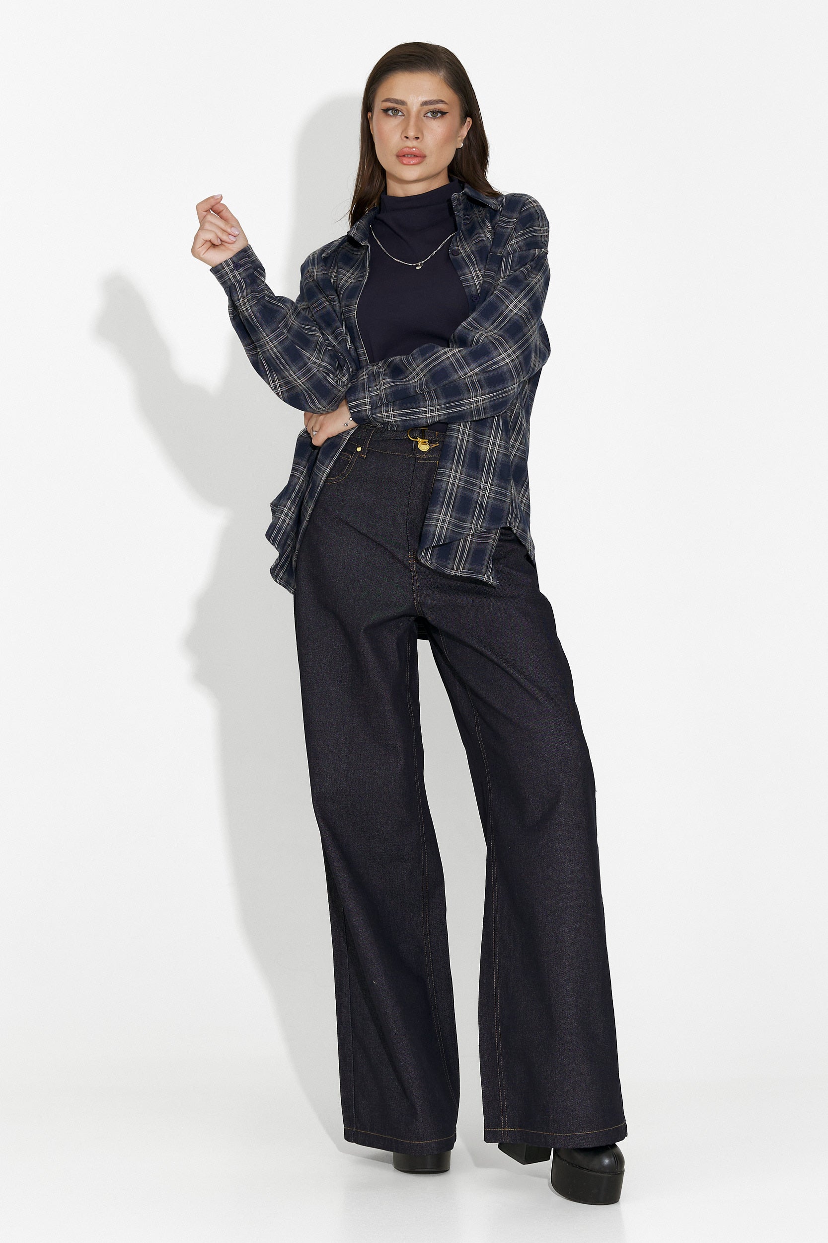 Arlete Bogas Women's Set Shirt + Navy Blue Tank Top