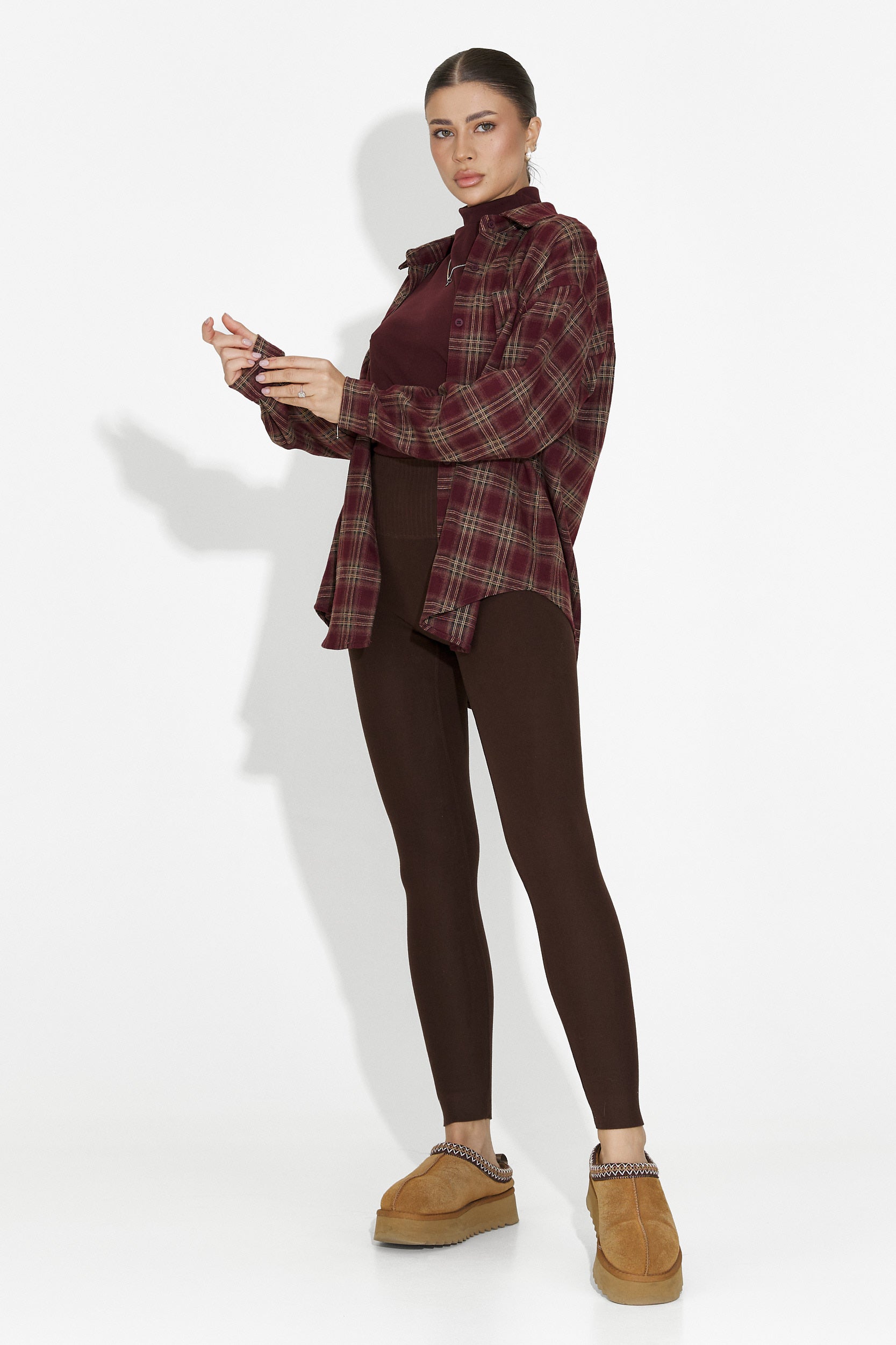 Set dama camasa + maiou burgundy Arlete Bogas