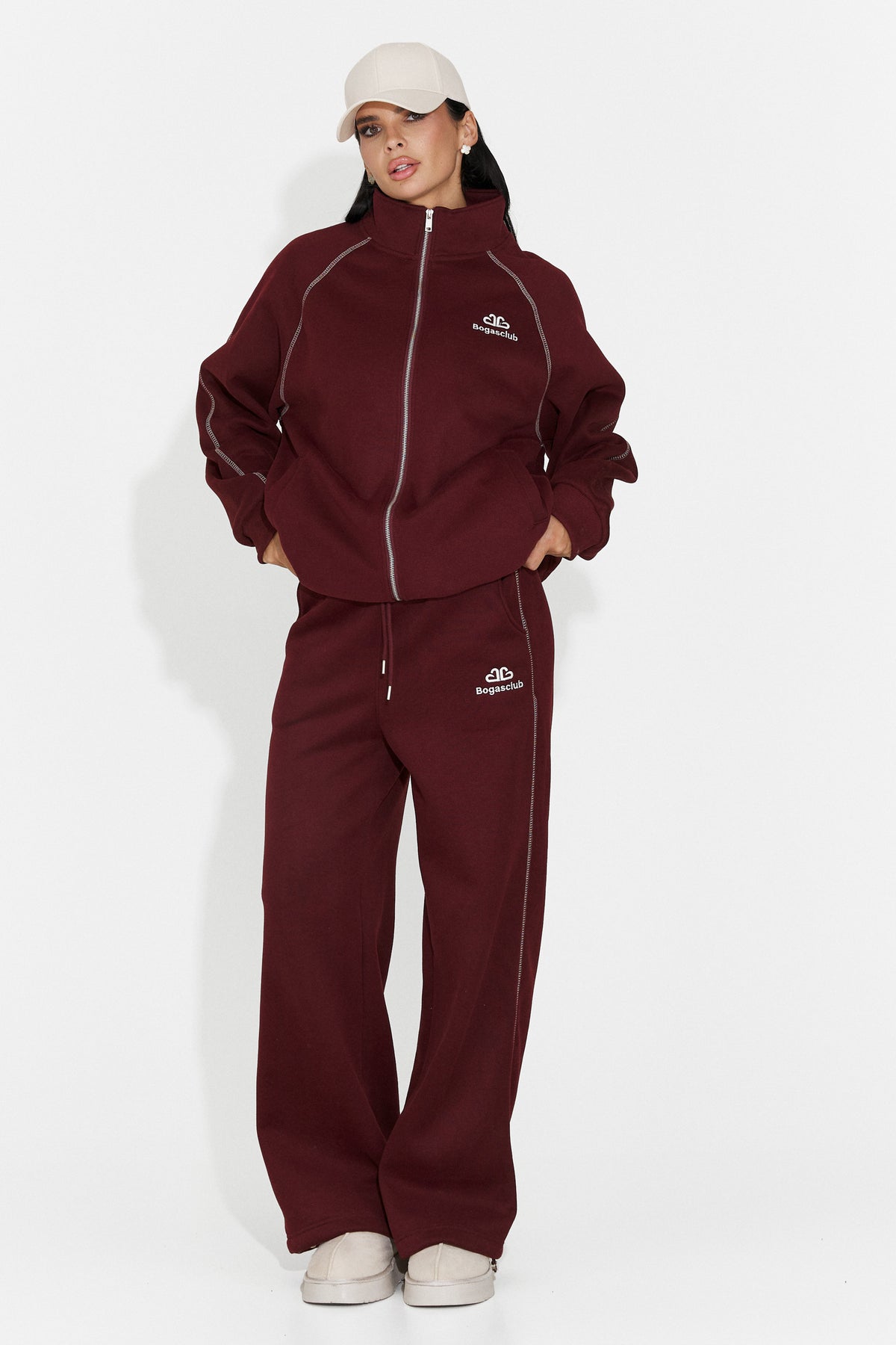 Trening casual Burgundy Brisioena Bogas