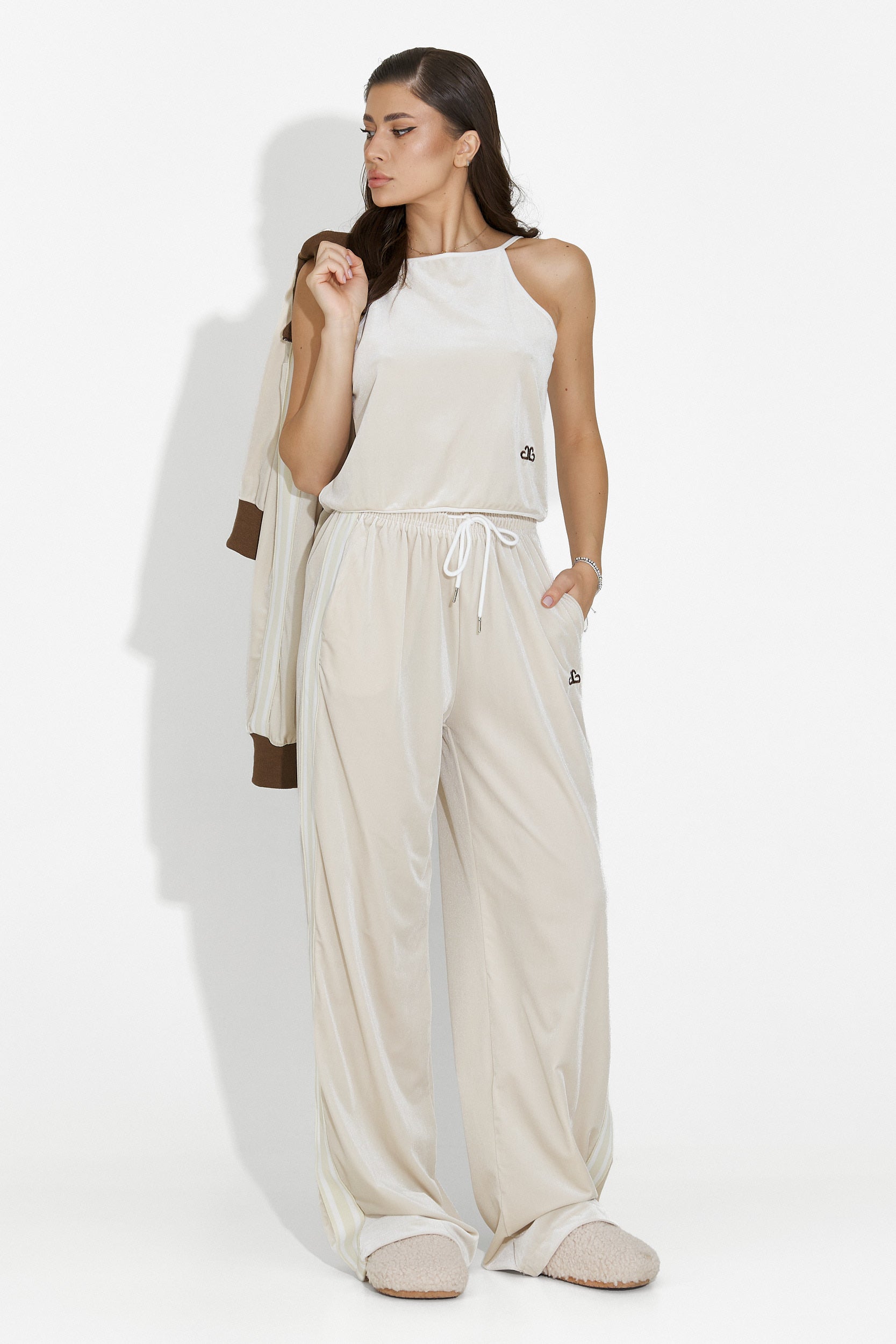 Trening dama casual bej Chanela Bogas