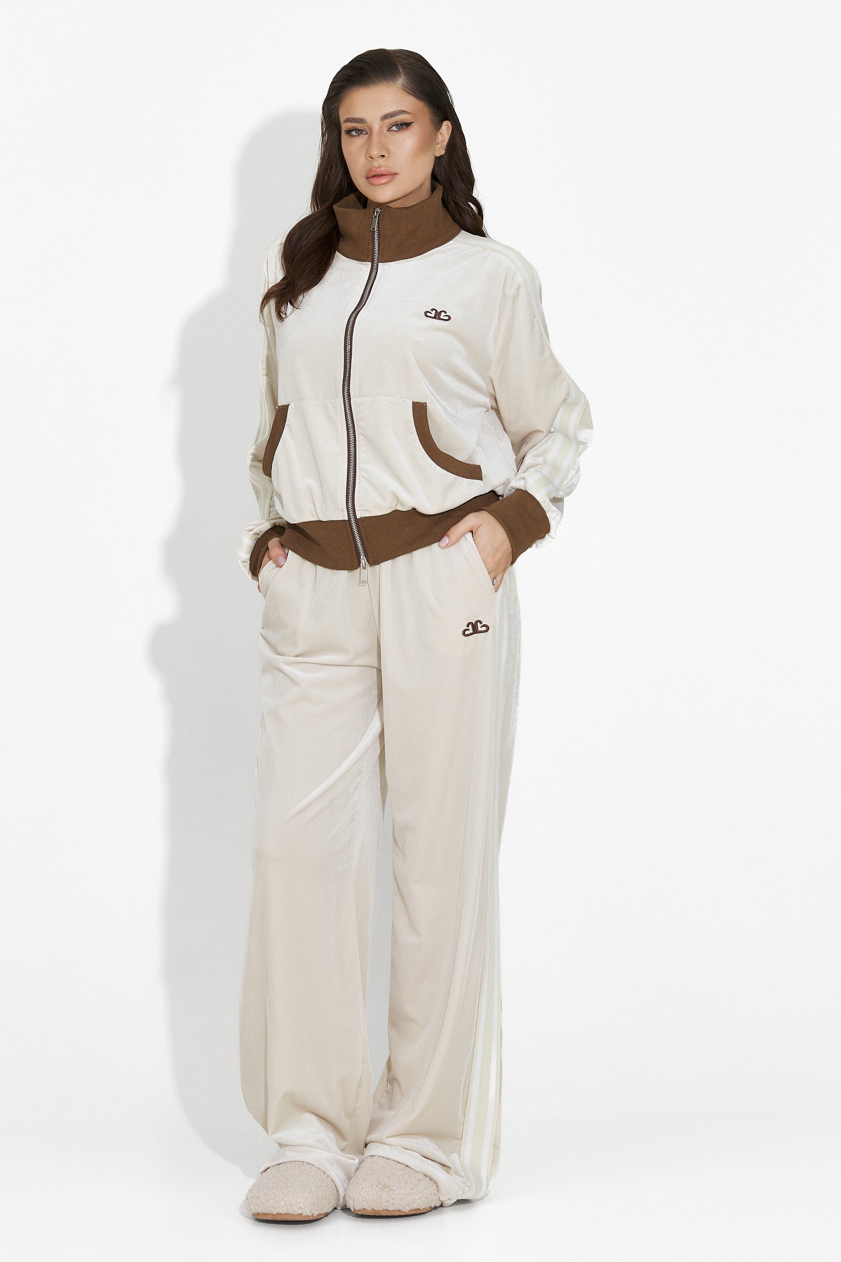 Trening dama casual bej Chanela Bogas