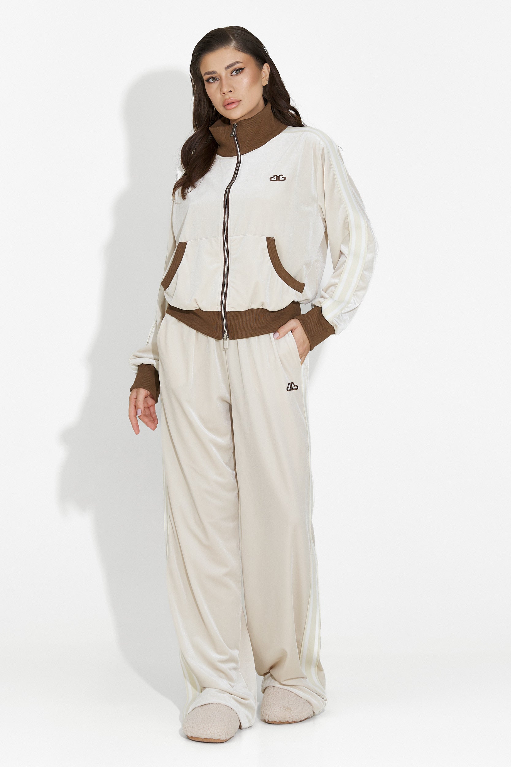 Trening dama casual bej Chanela Bogas