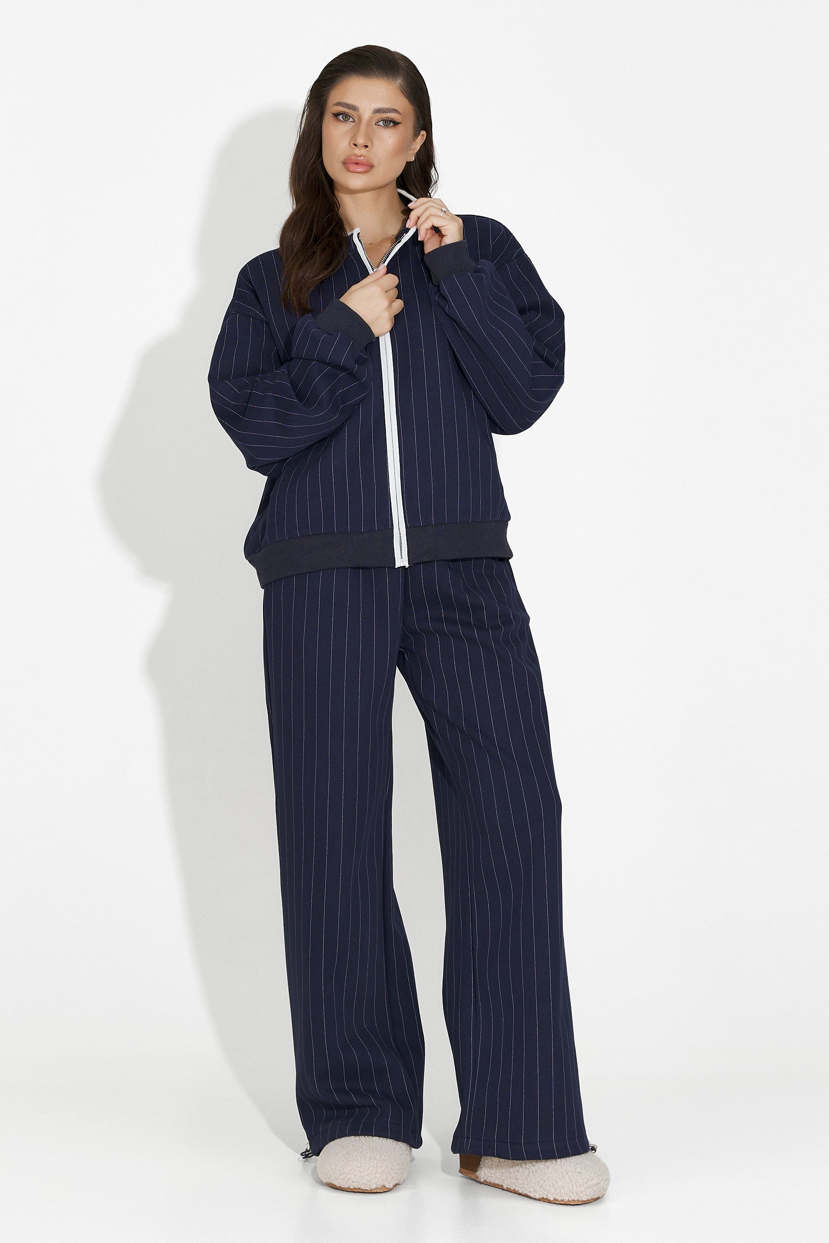 Casual navy blue women's training suit Saviera Bogas