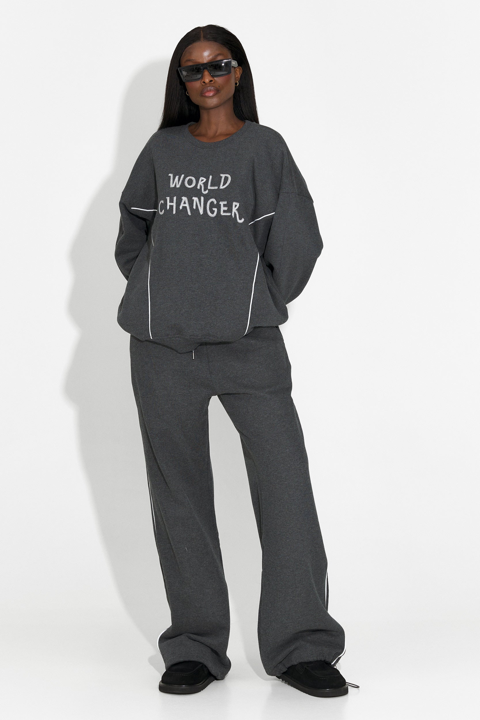 Trening dama casual gri inchis Pavora Bogas