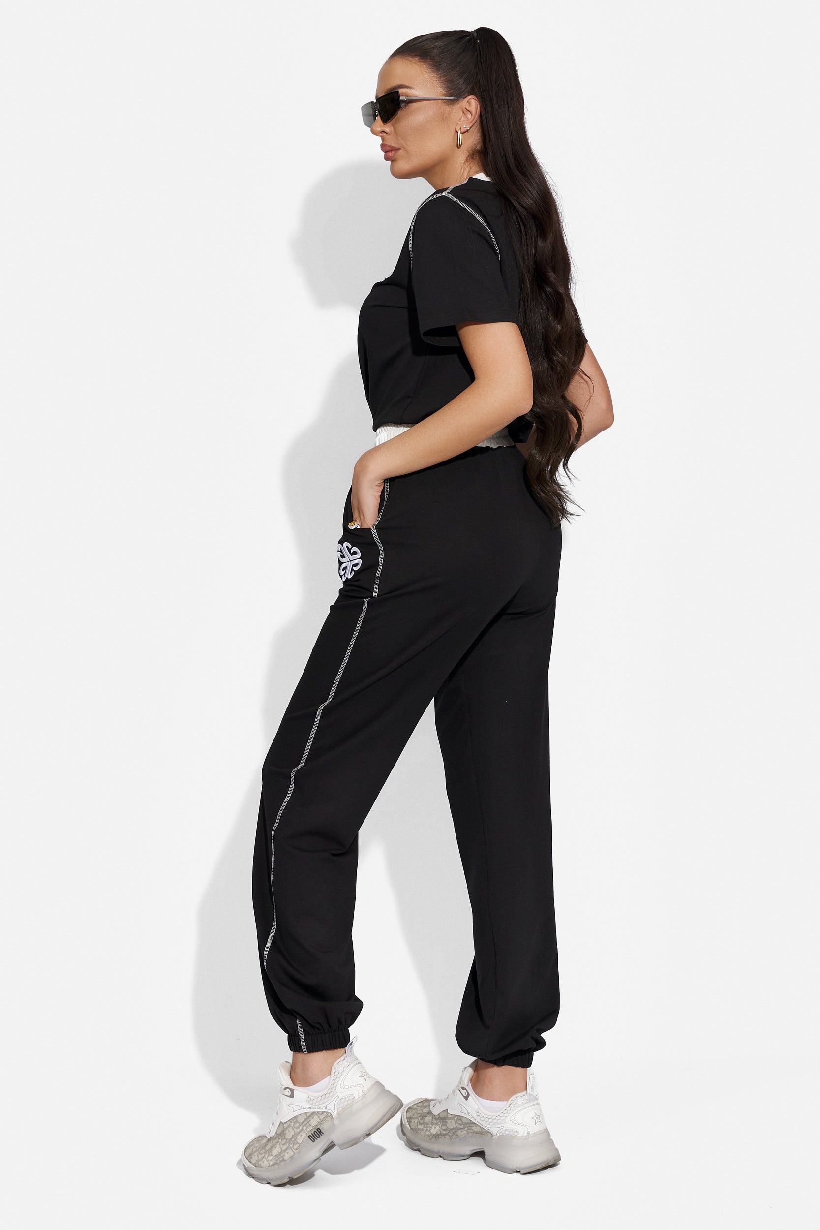 Ladies casual black trainers Leonora Bogas