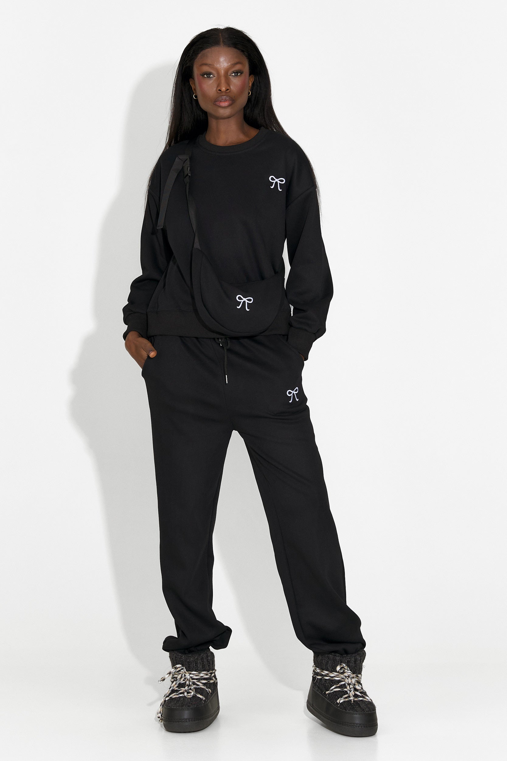 Serelis Bogas Casual Black Women's Training Suit