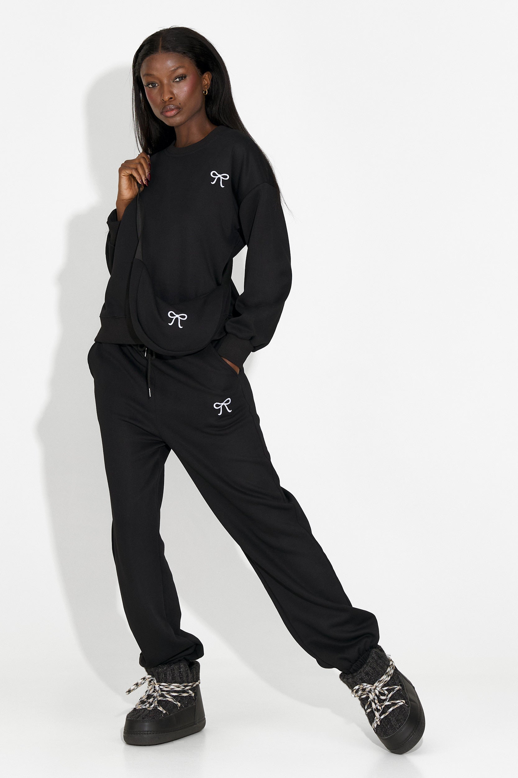 Serelis Bogas Casual Black Women's Training Suit