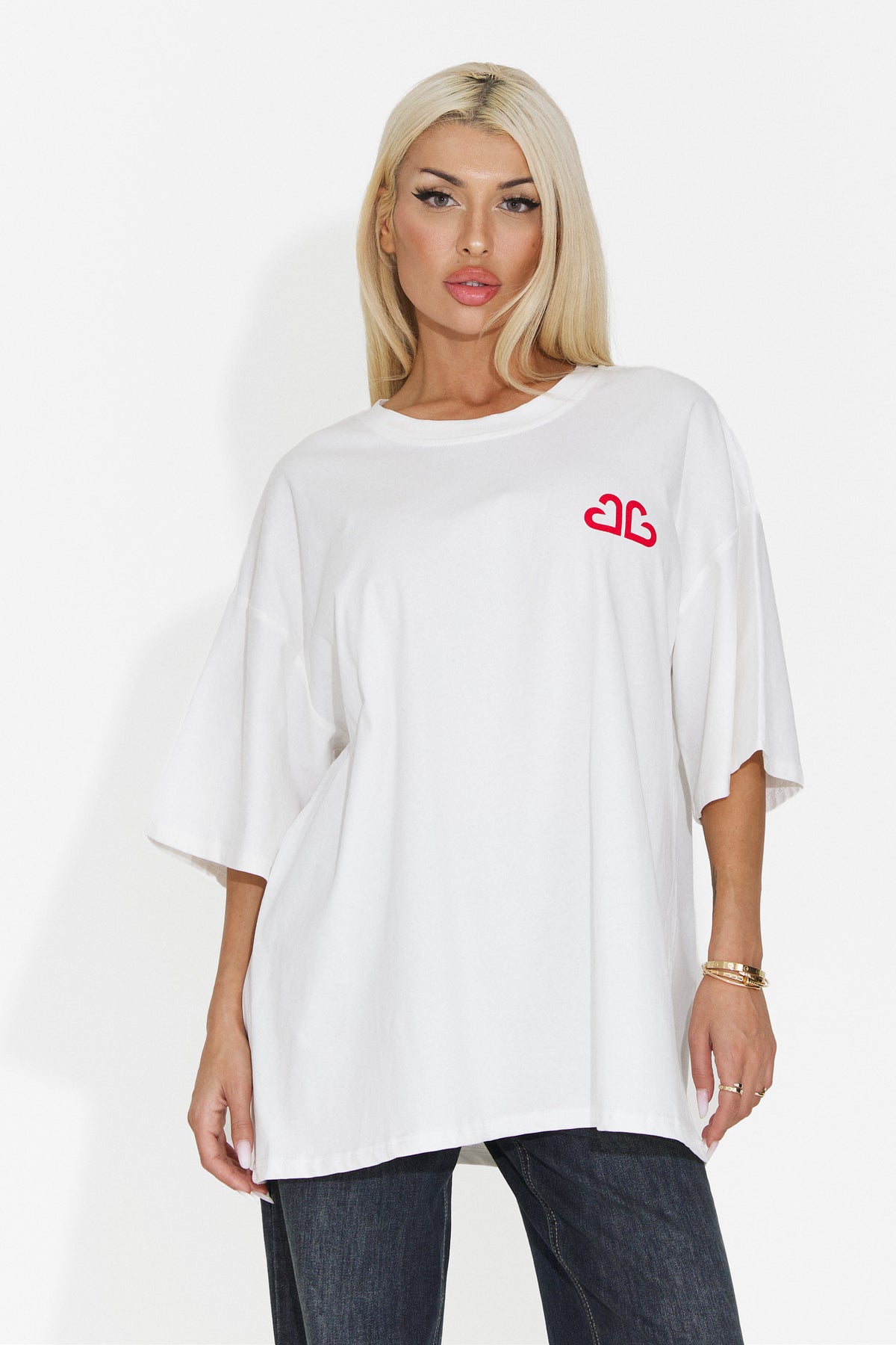Tricou casual alb Mytlaova Bogas