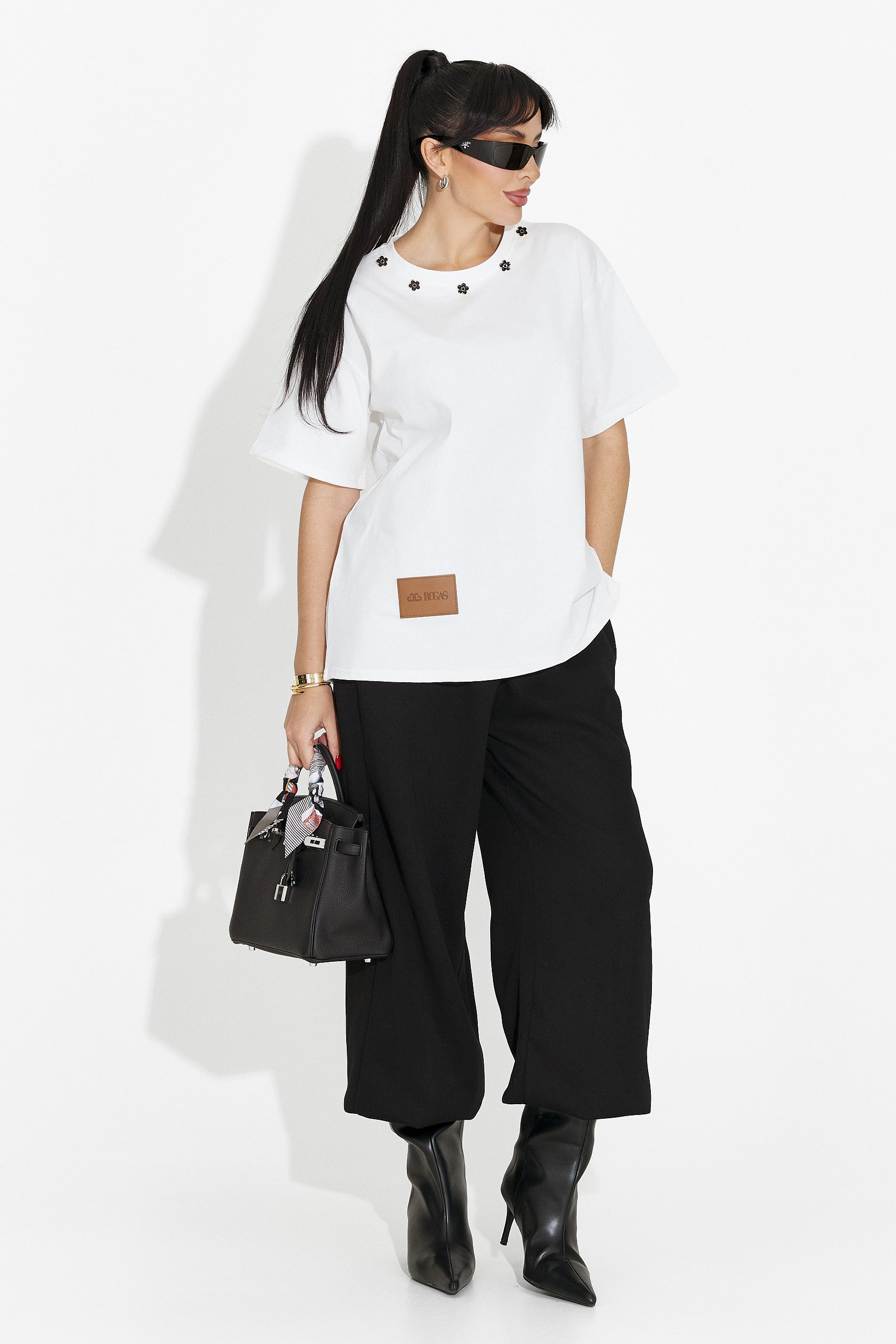 Women's casual white t-shirt Arilea Bogas