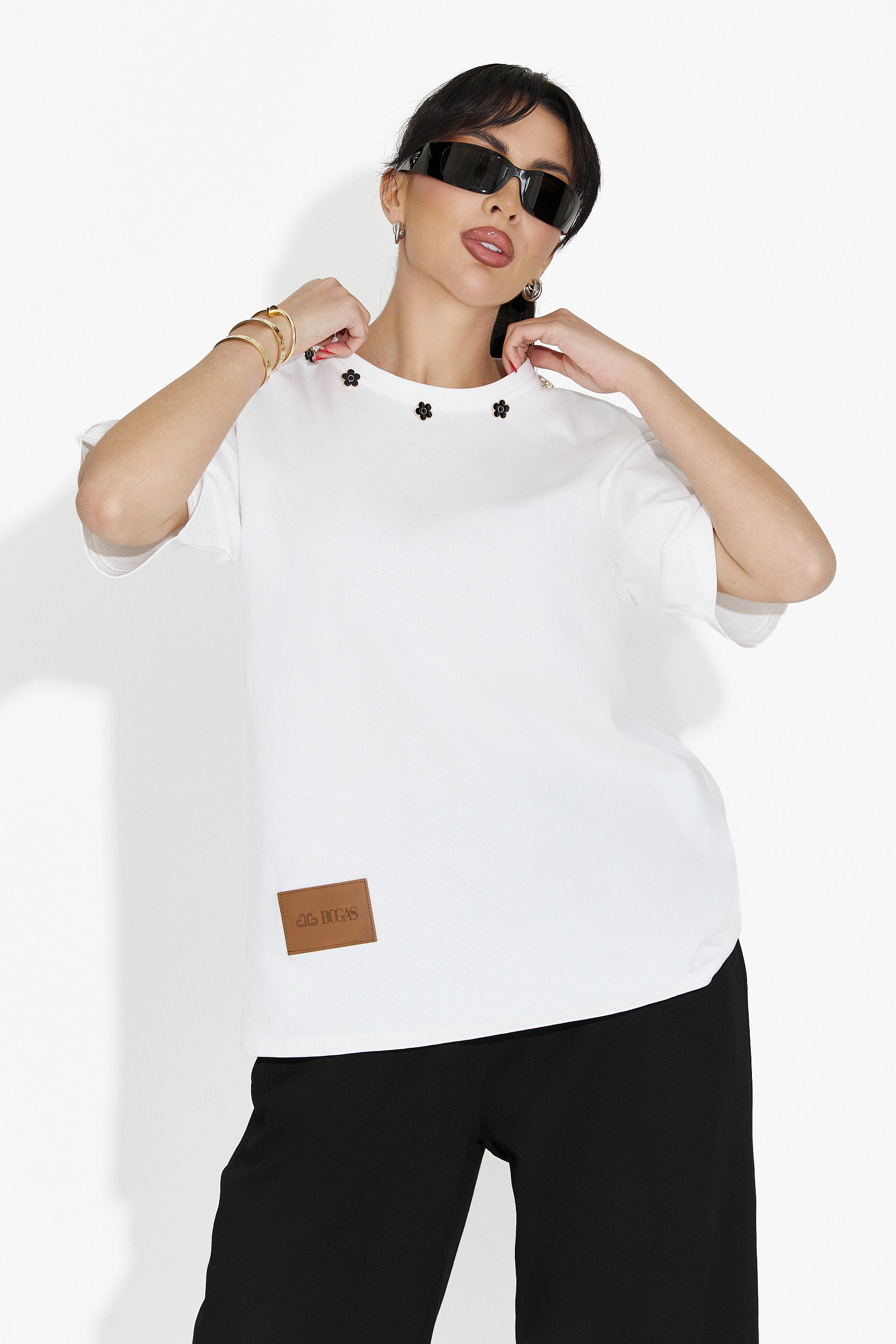 Women's casual white t-shirt Arilea Bogas