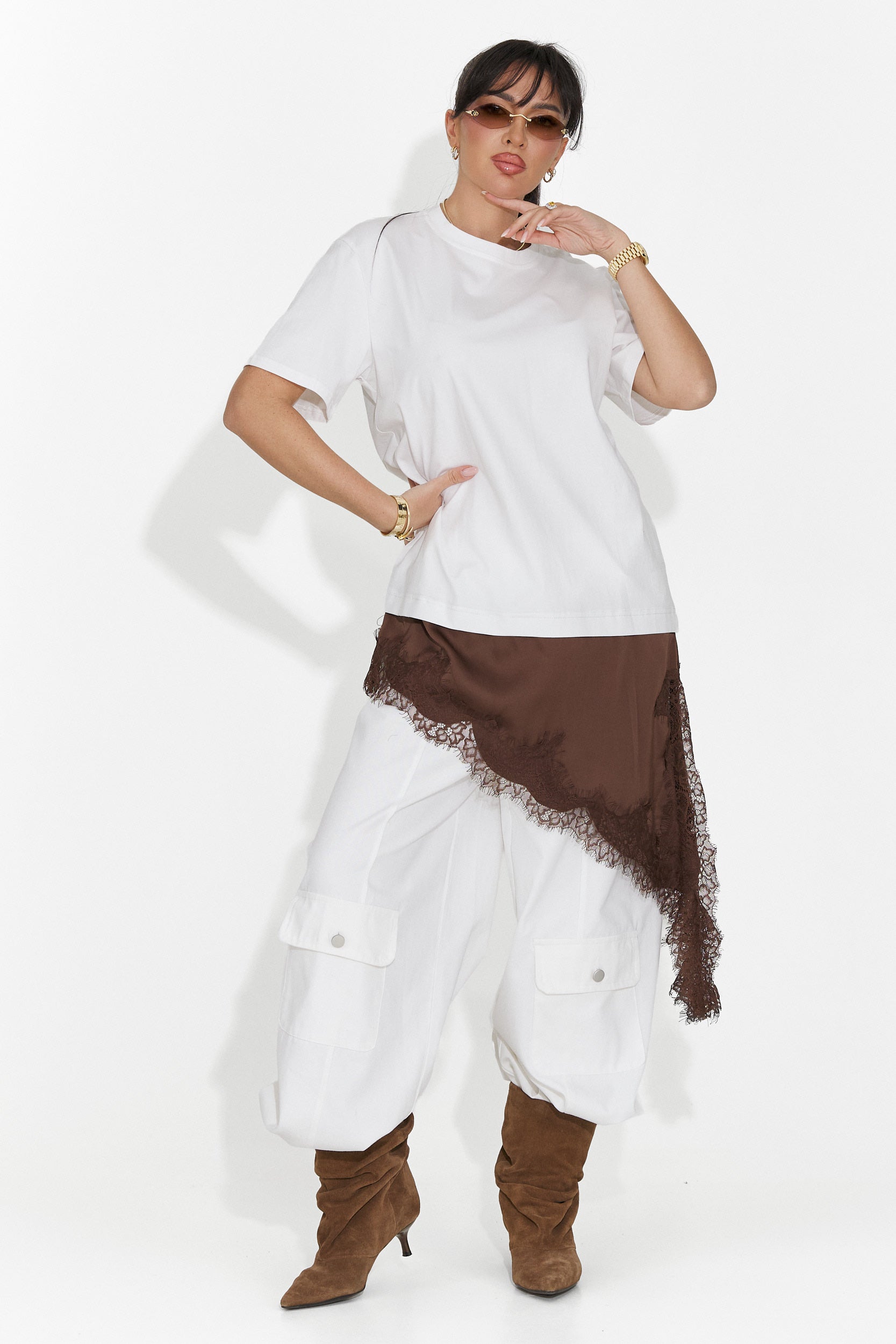 Tricou dama casual alb Arkana Bogas