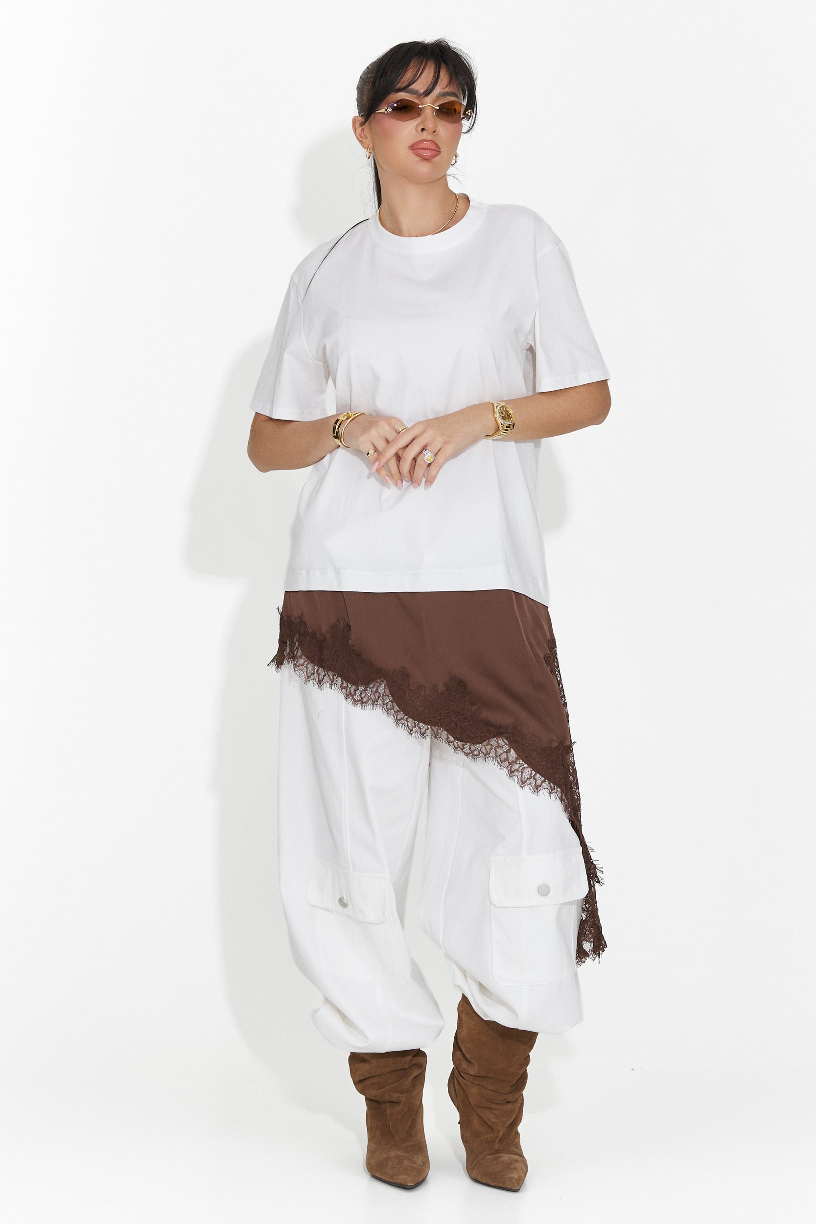 Tricou dama casual alb Arkana Bogas