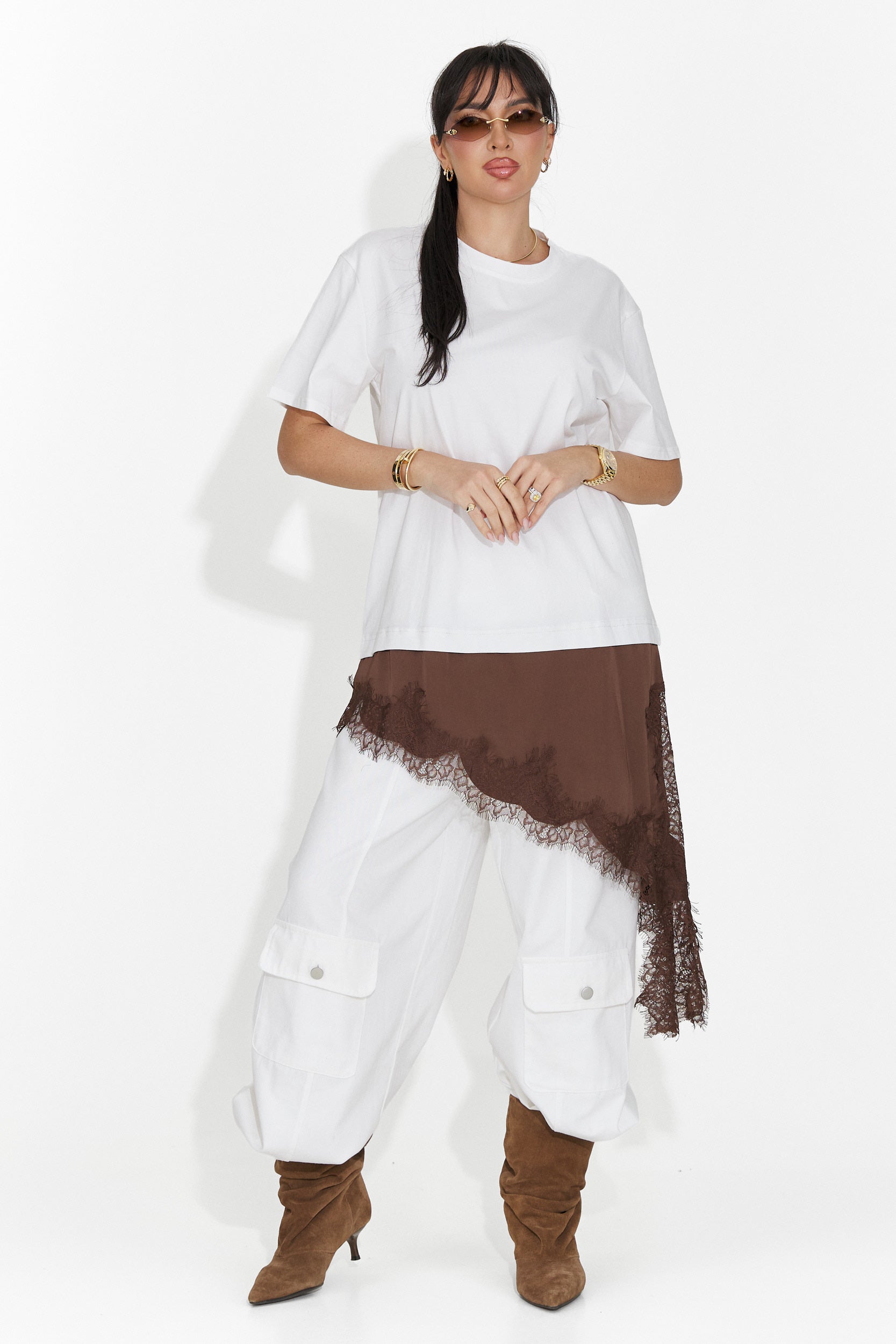 Tricou dama casual alb Arkana Bogas