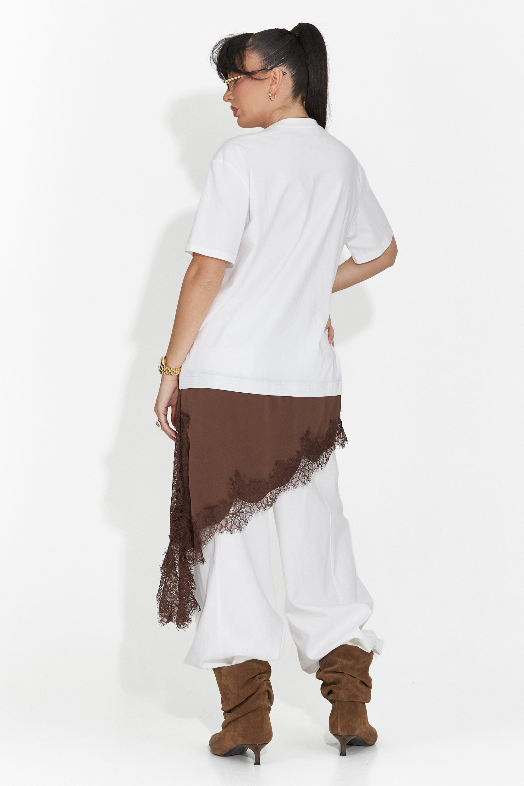 Tricou dama casual alb Arkana Bogas