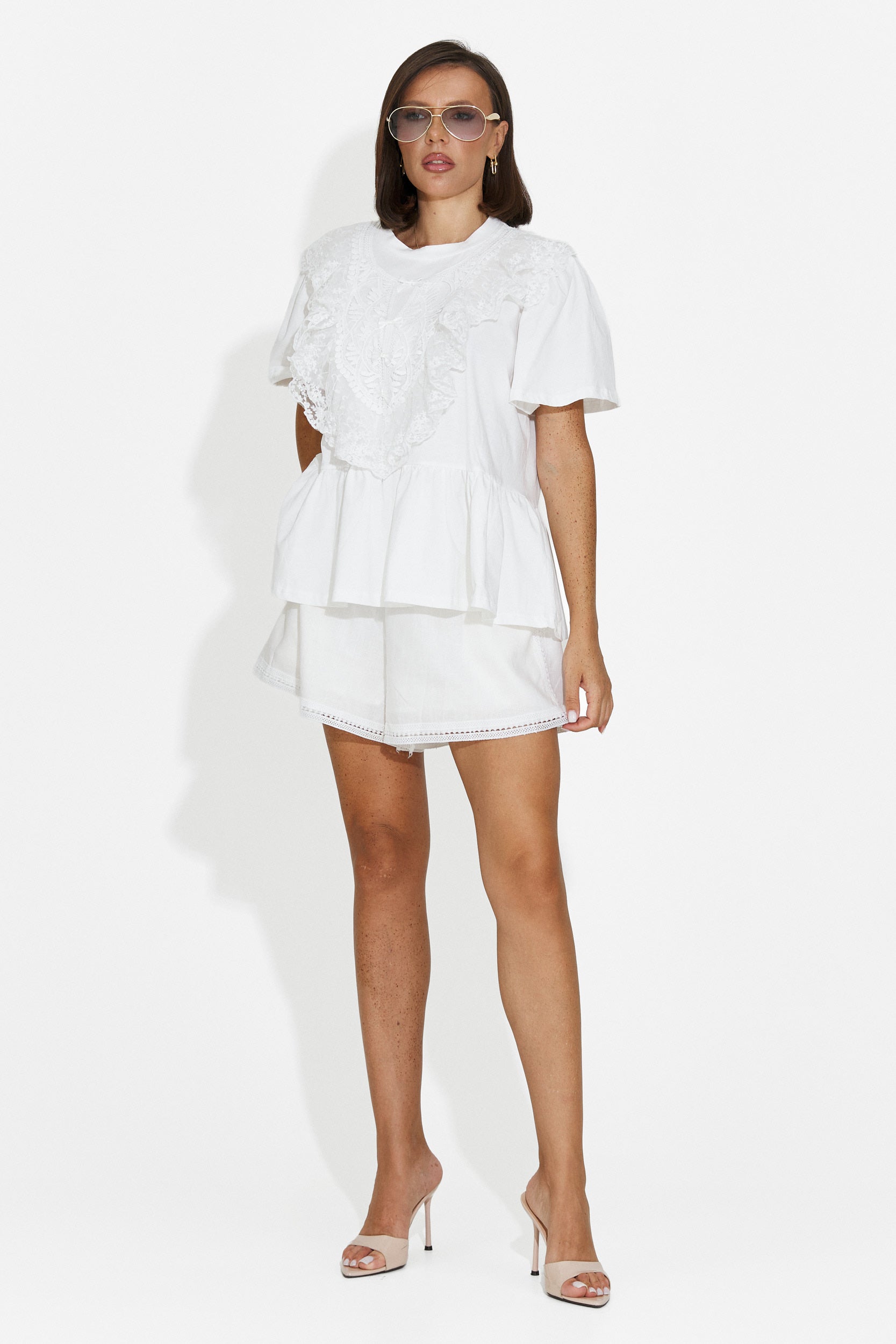 Tricou dama casual alb Besana Bogas