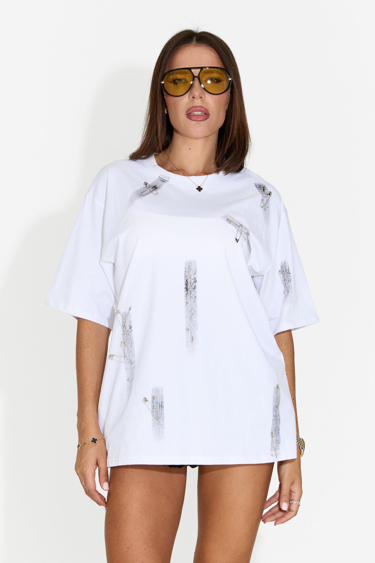 Tricou dama casual alb Chanels Bogas, imaginea 1 din 7