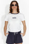 Tricou dama casual alb Filimon Bogas