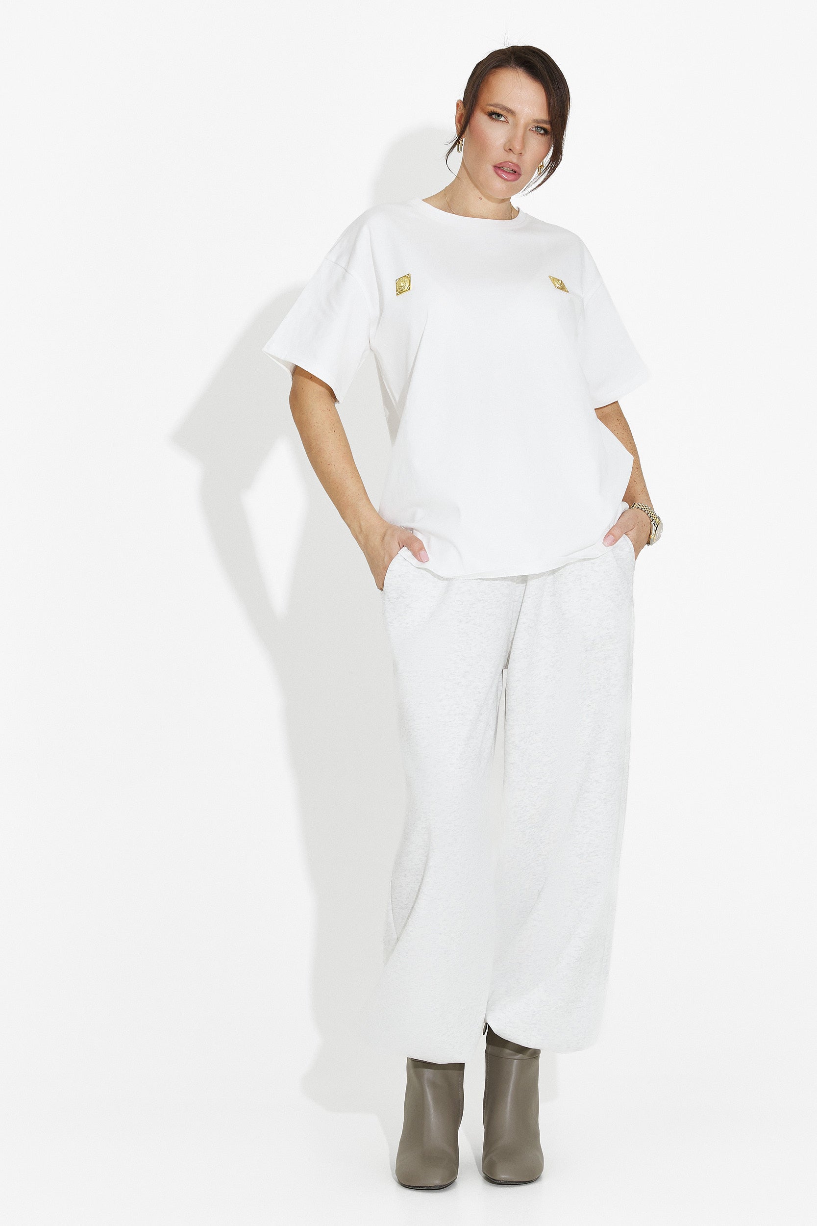 Women's casual white T-shirt Lunesa Bogas