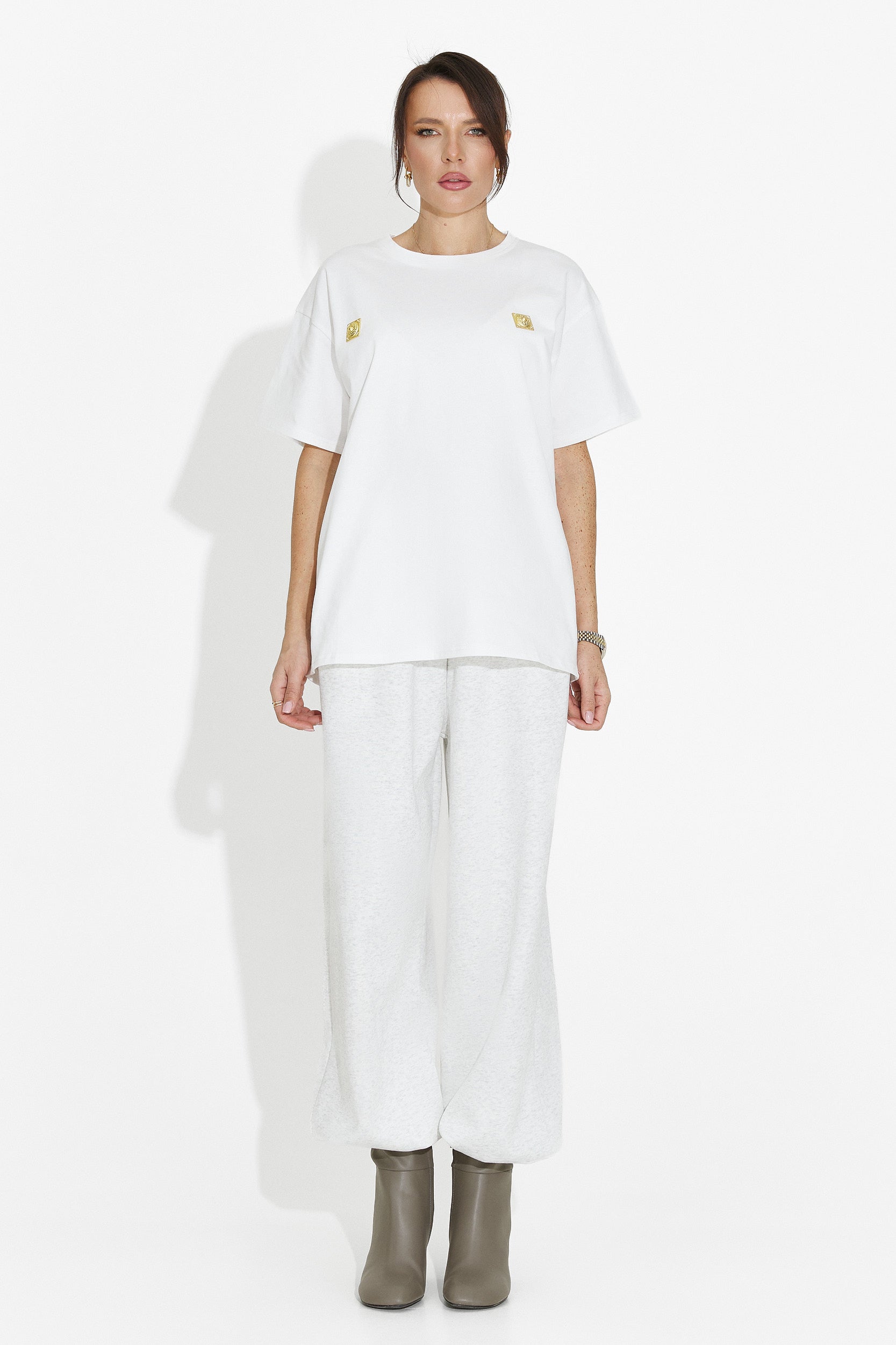 Women's casual white T-shirt Lunesa Bogas