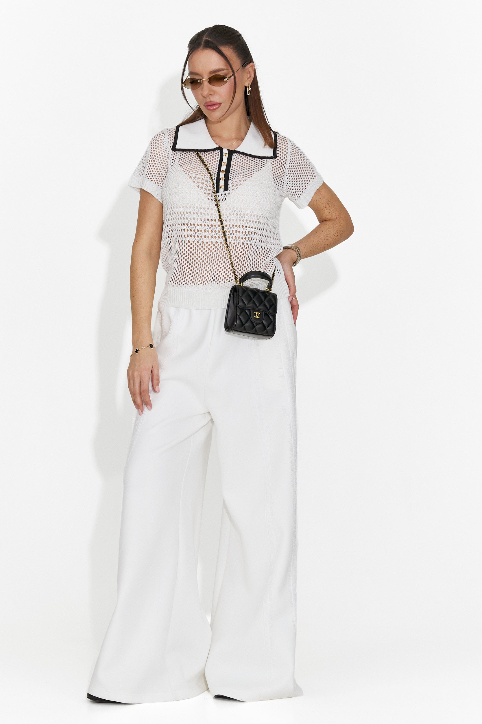 Tricou dama casual alb Raluka Bogas