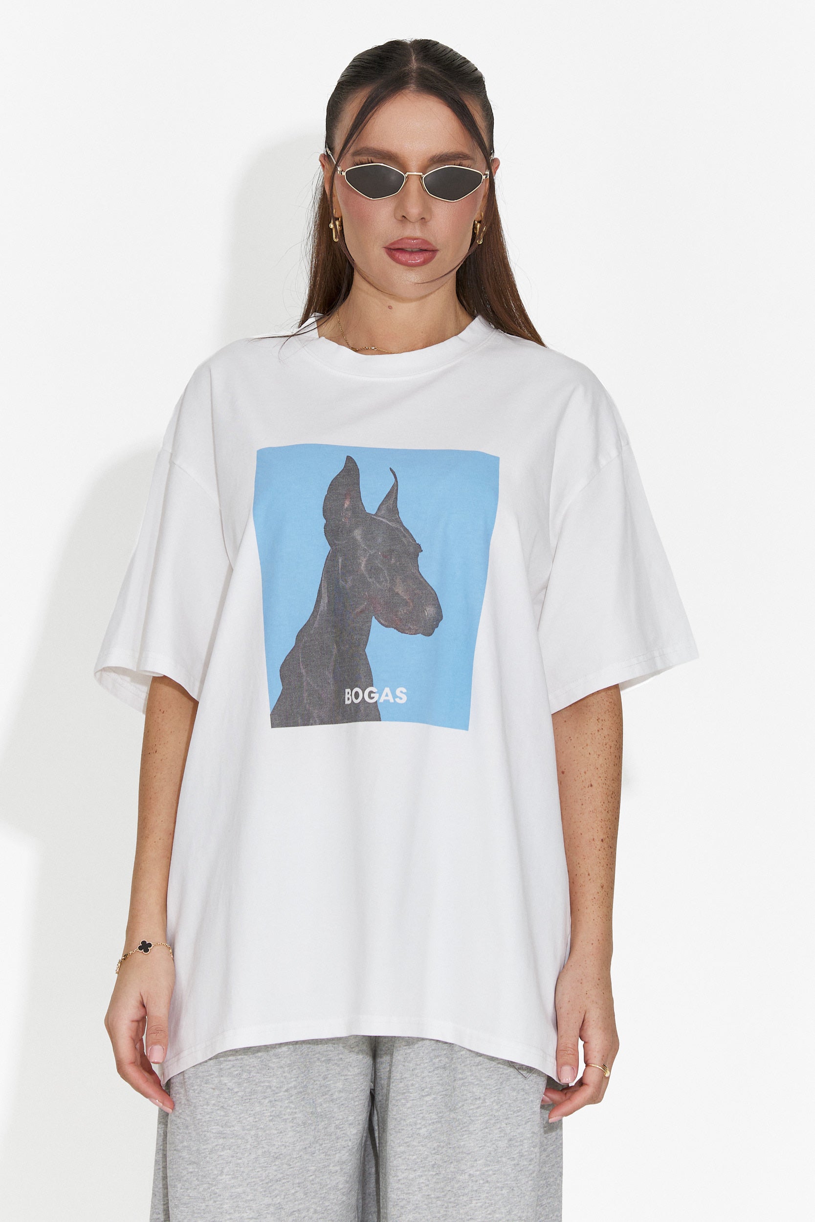 Tricou dama casual alb Solenia Bogas