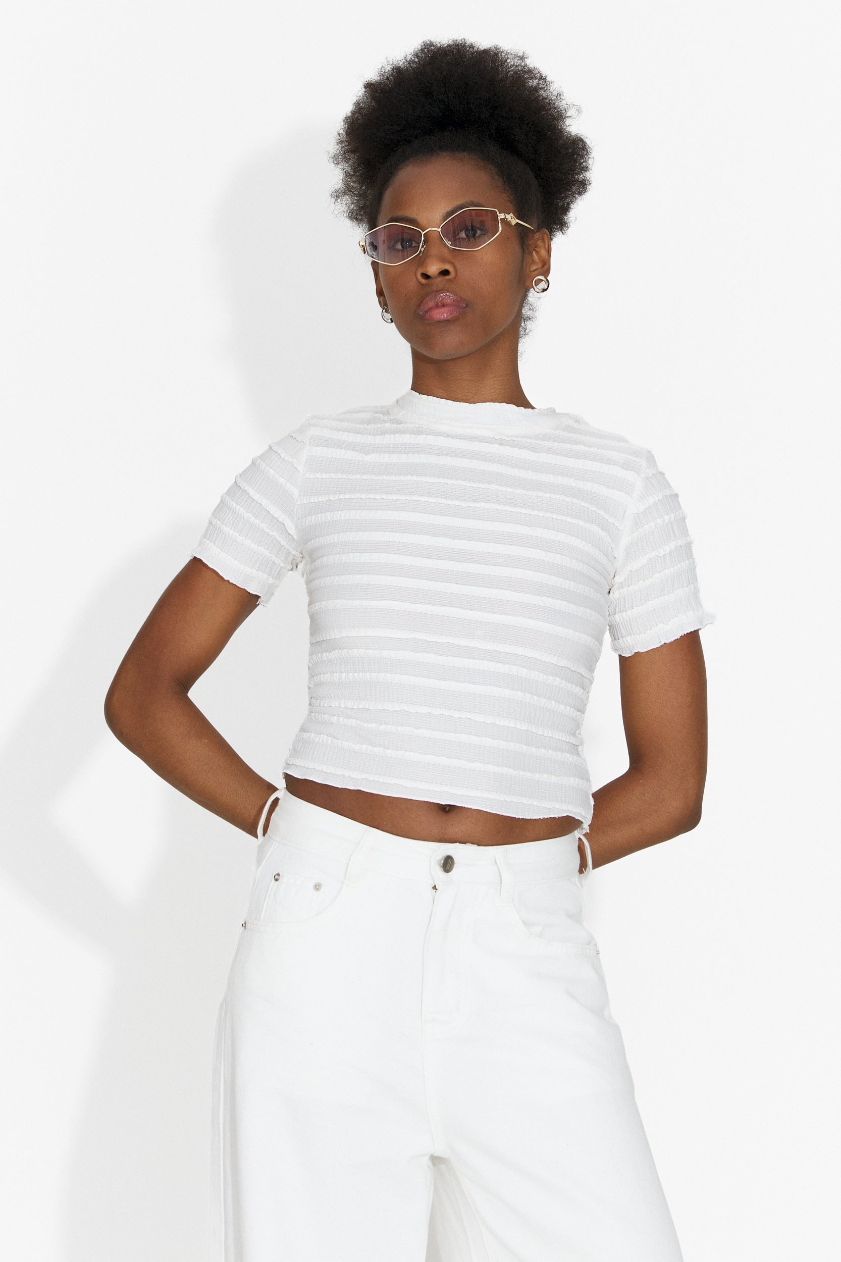 Tricou dama casual alb Versala Bogas