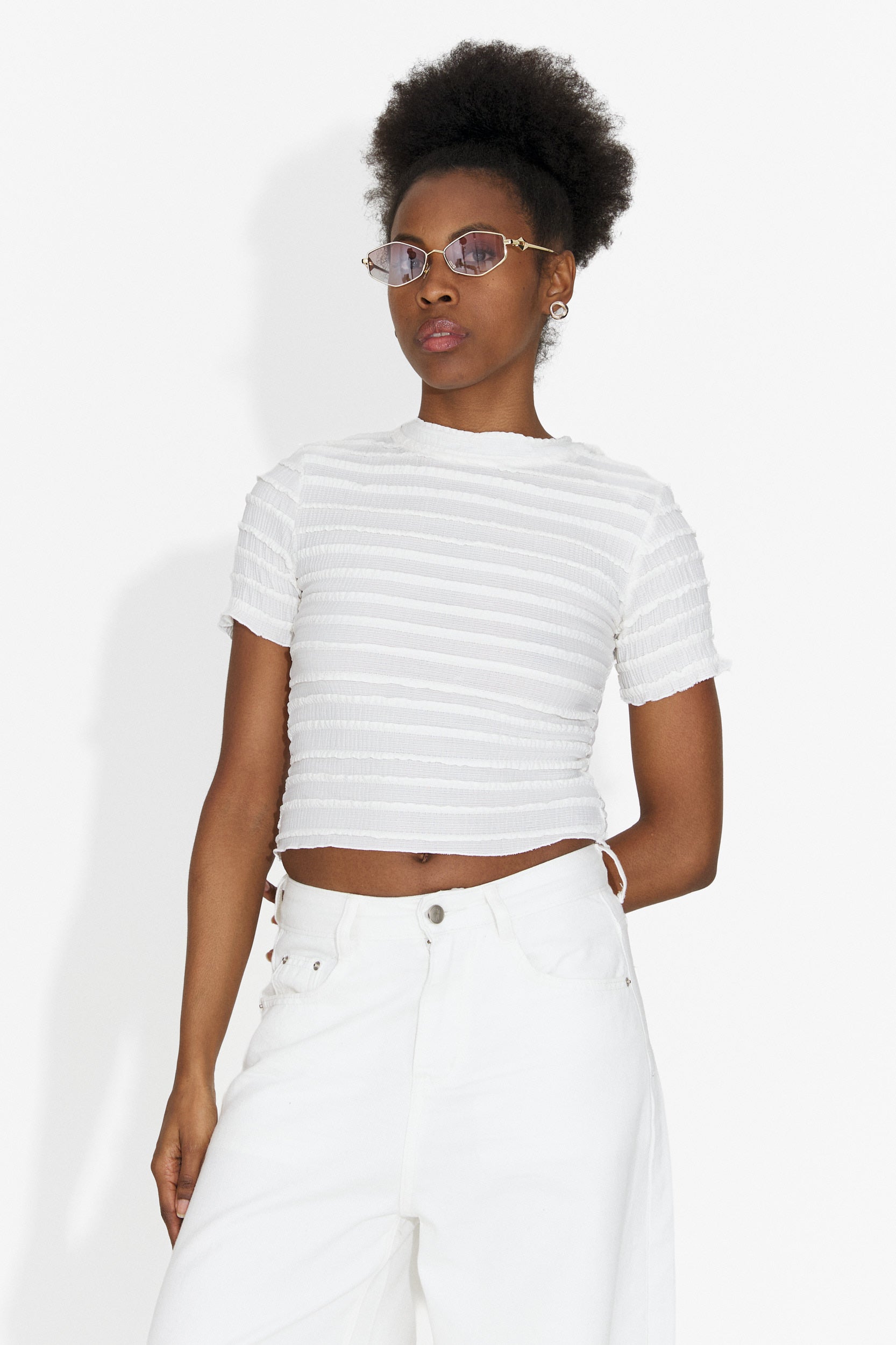 Tricou dama casual alb Versala Bogas