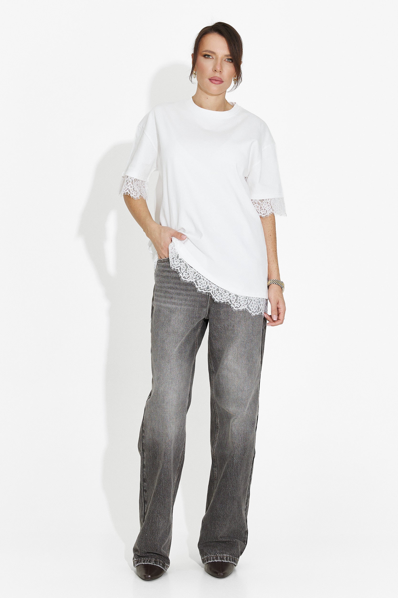 Women's casual white t-shirt Wilda Bogas