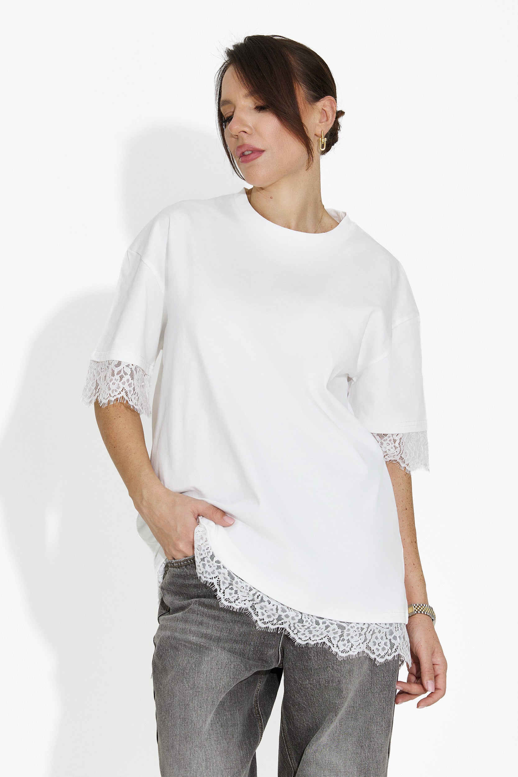 Women's casual white t-shirt Wilda Bogas