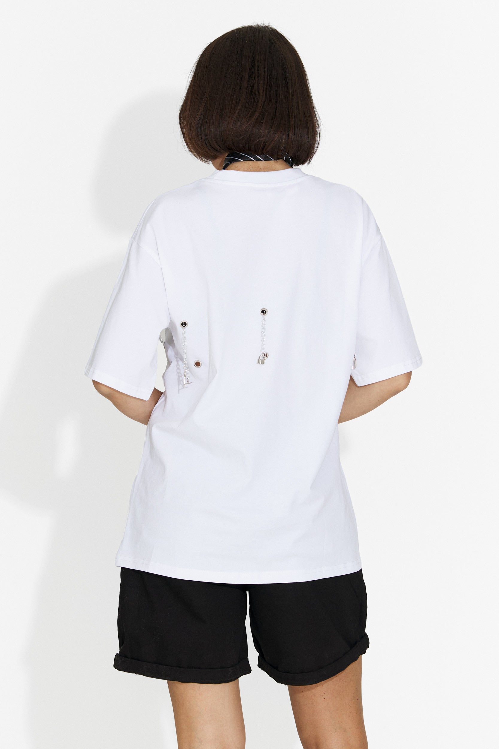 Tricou dama casual alb Wisteria Bogas