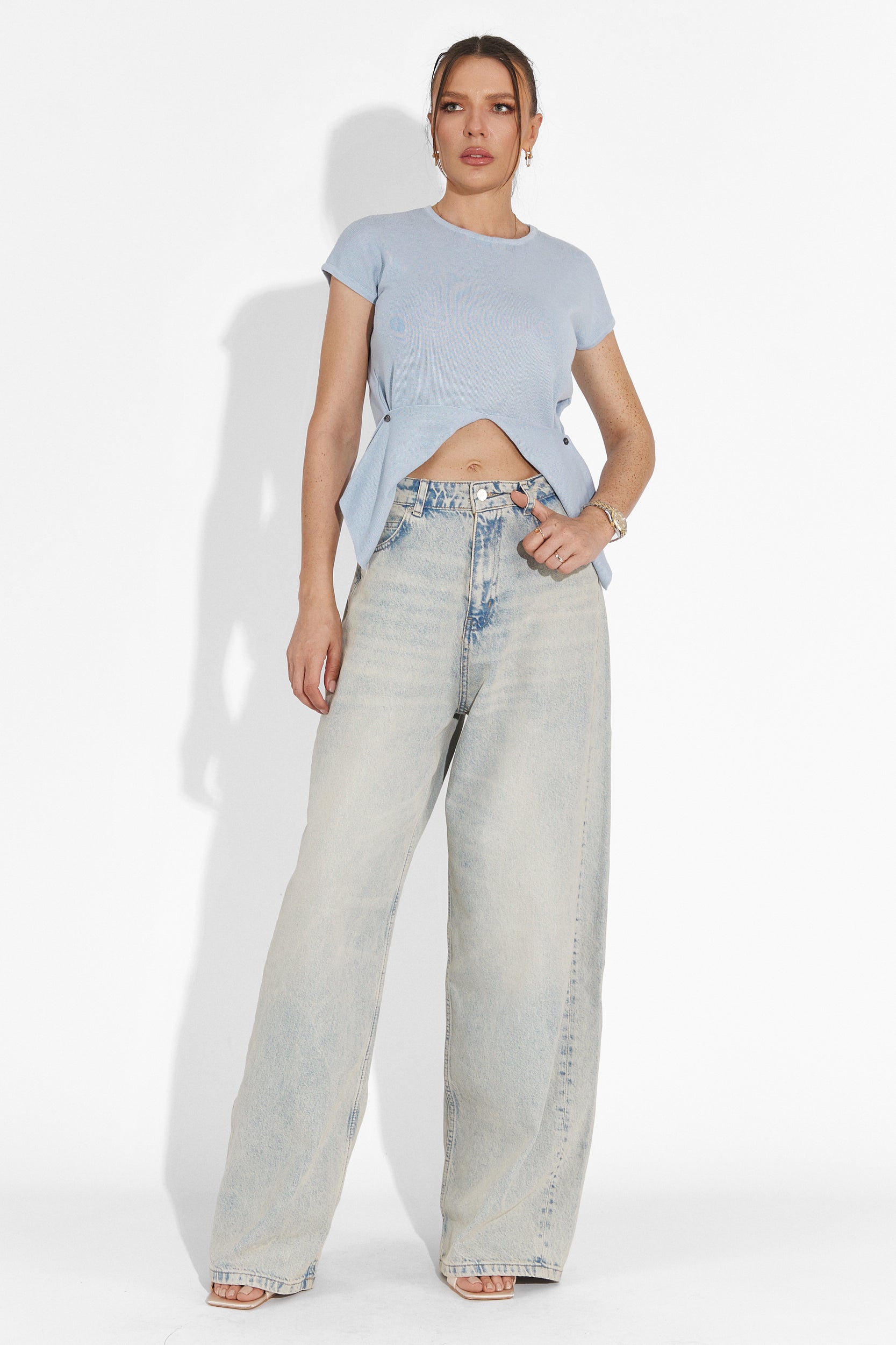 Denisha Bogas Casual Blue Ladies T-shirt