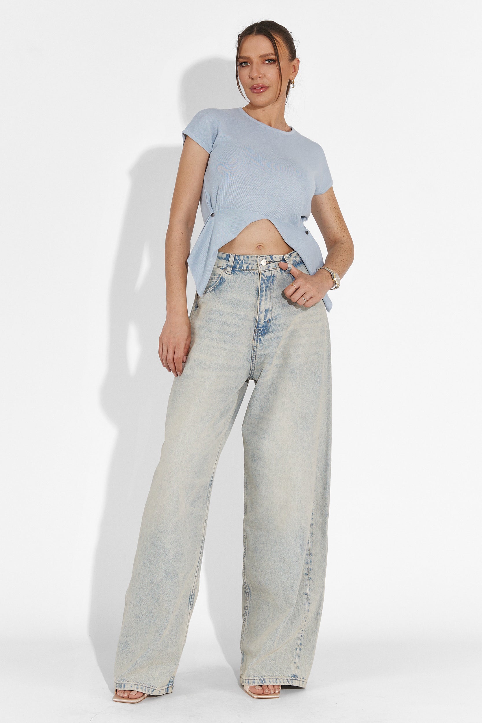 Denisha Bogas Casual Blue Ladies T-shirt