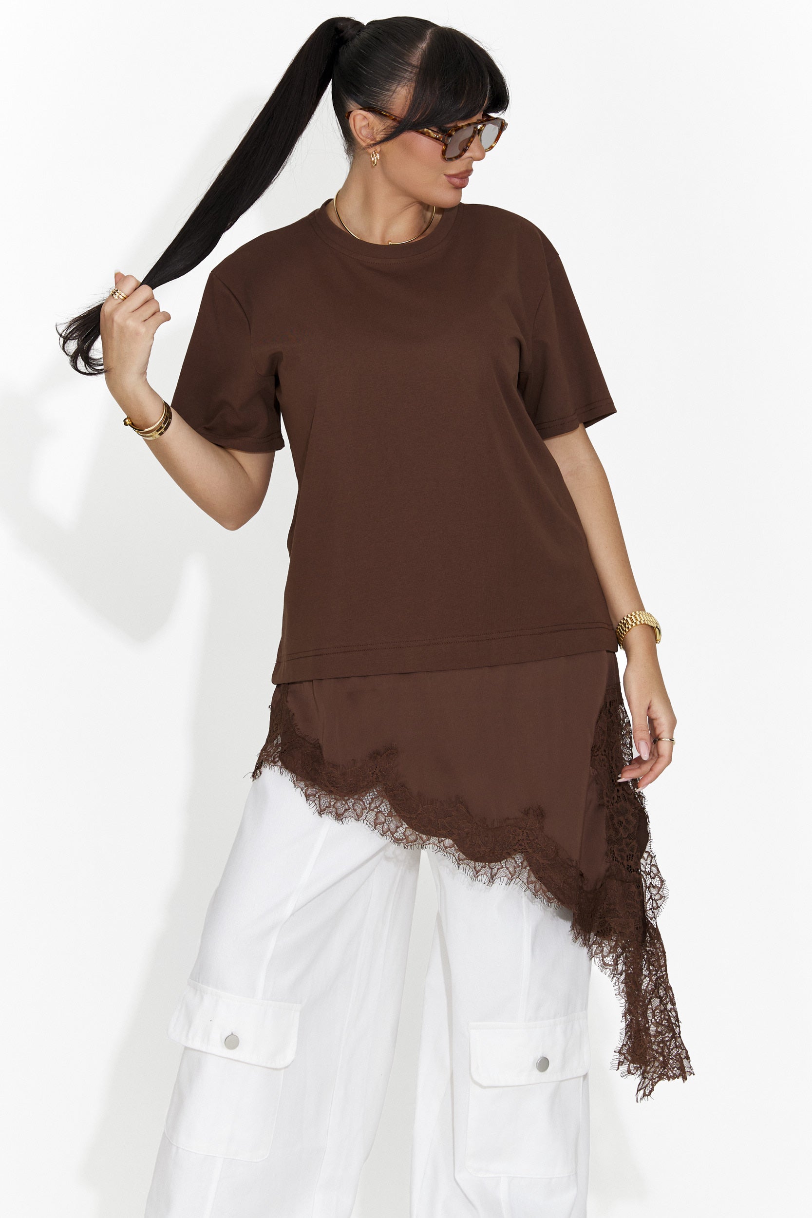 Tricou dama casual maro Arkana Bogas