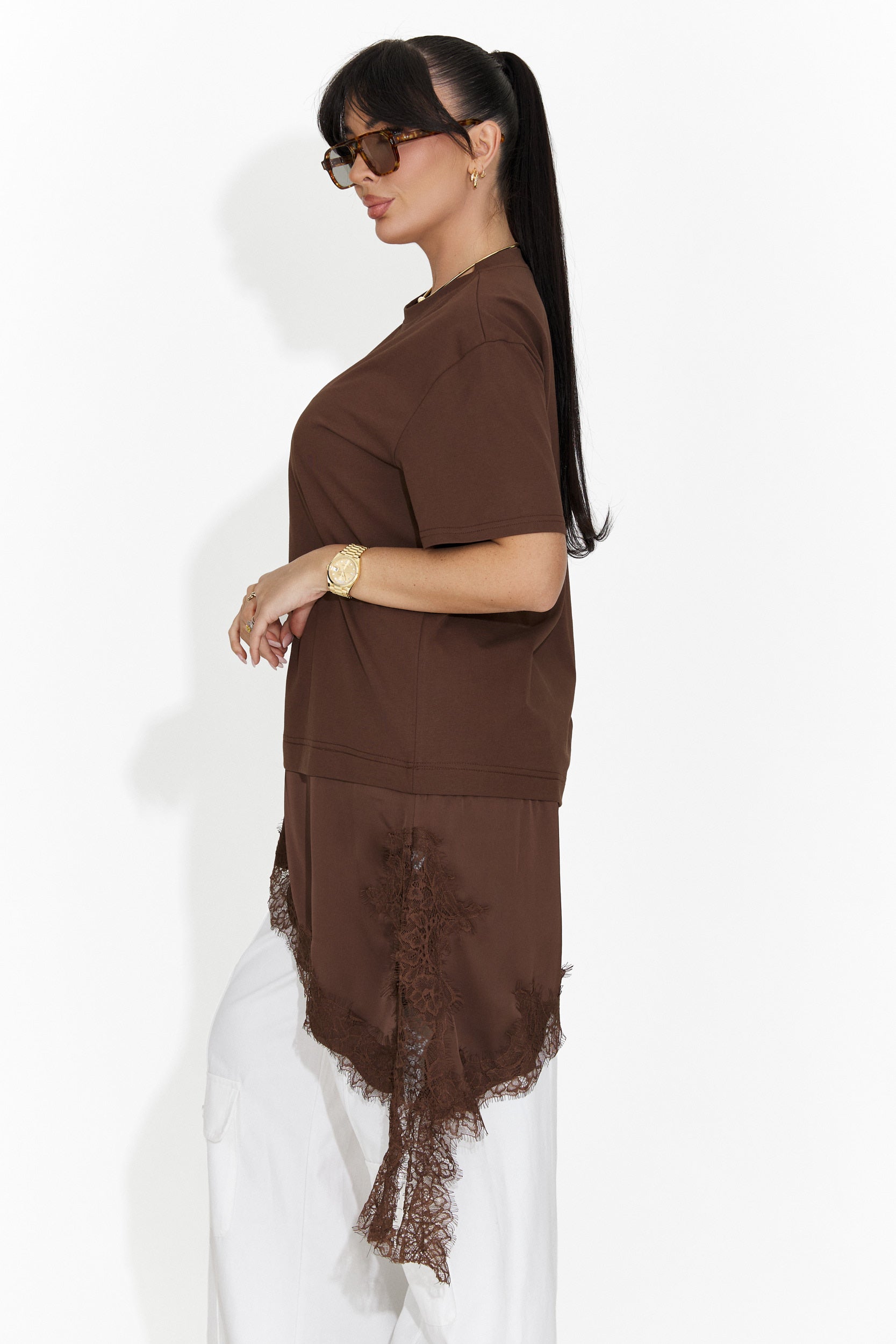 Tricou dama casual maro Arkana Bogas