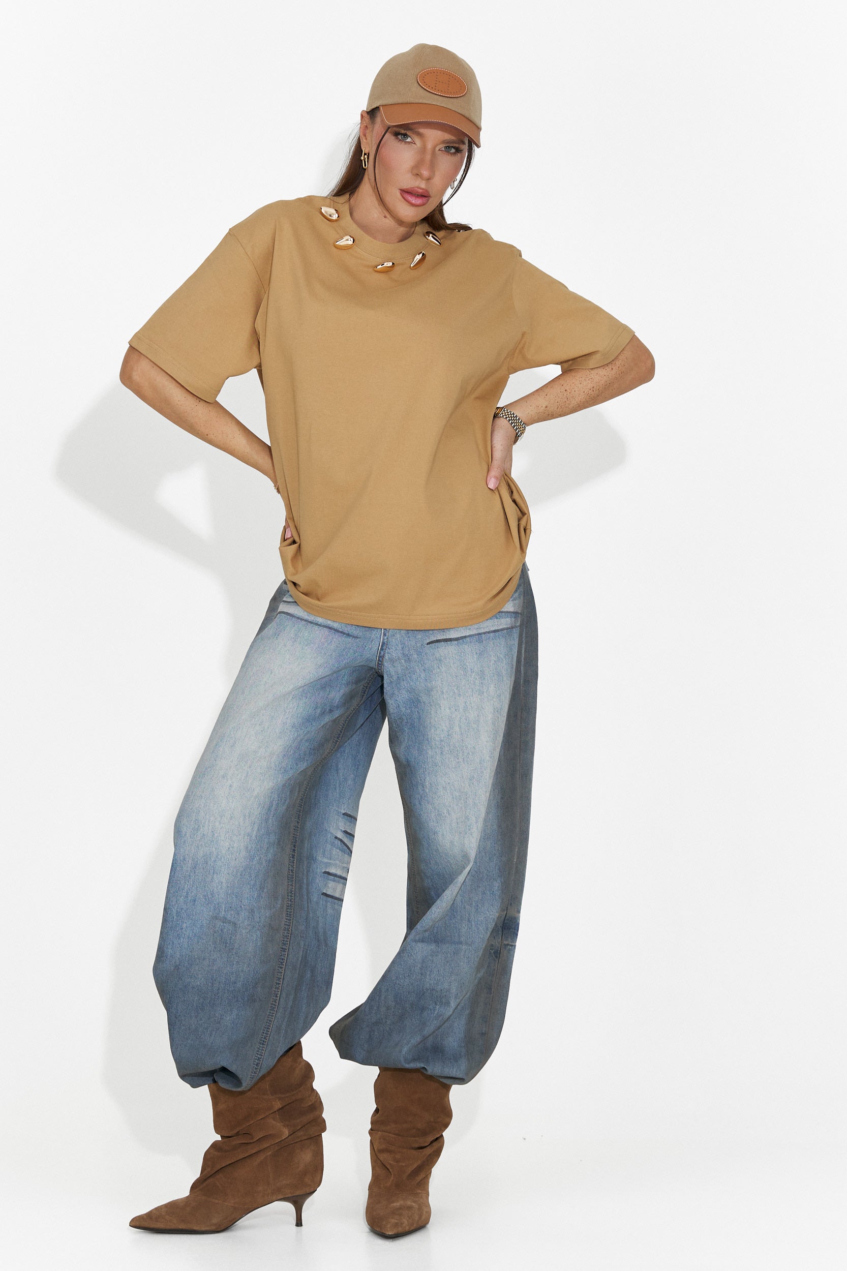 Tricou dama casual maro Cristelia Bogas