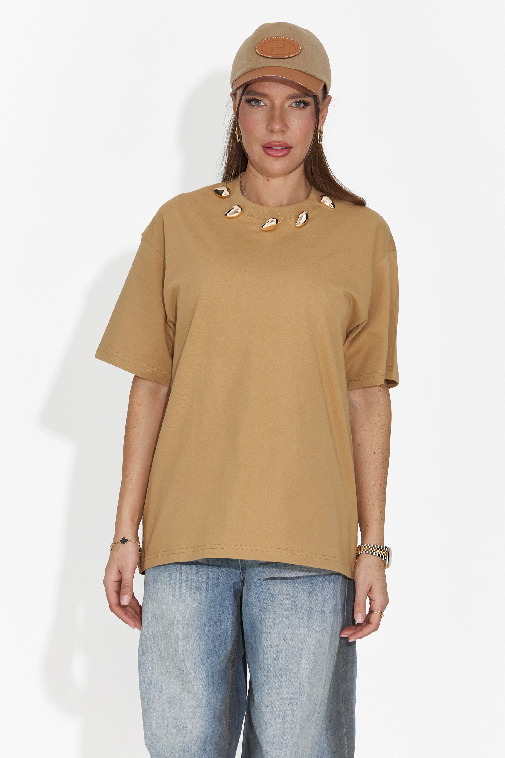 Tricou dama casual maro Cristelia Bogas